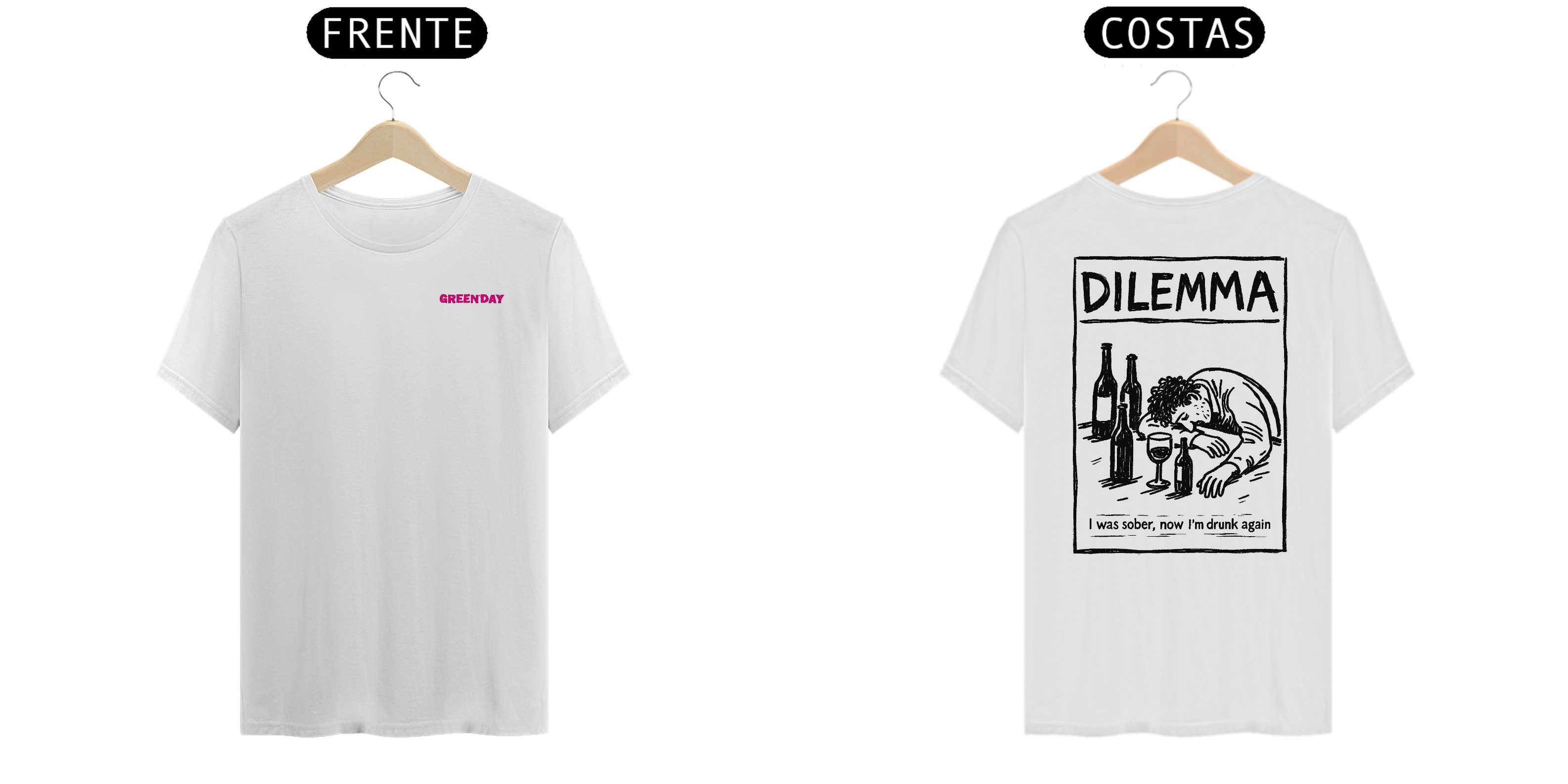Camiseta Green Day Dilemma (Estampa Frente e Costas)