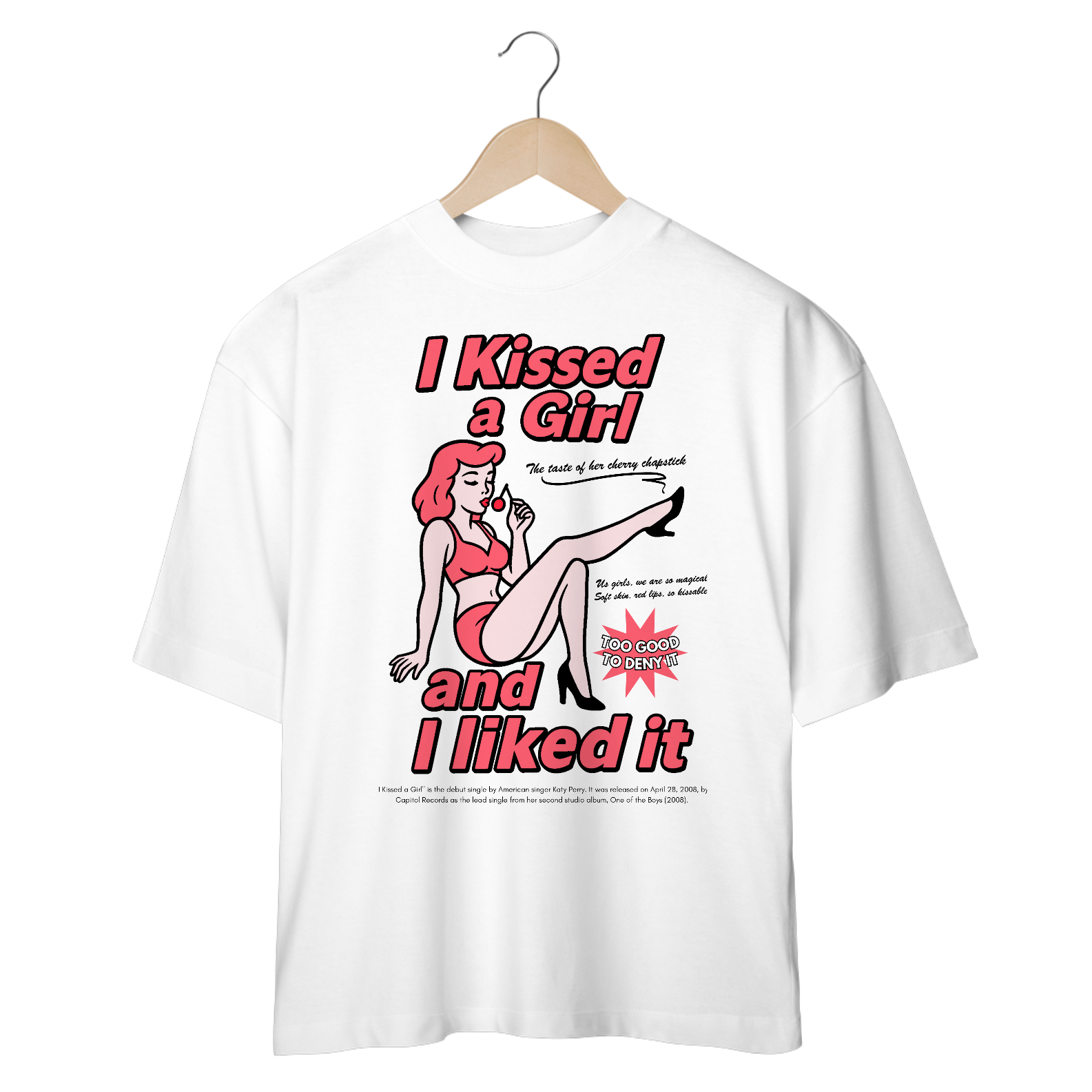 Camiseta Oversized Katy Perry I Kissed a Girl