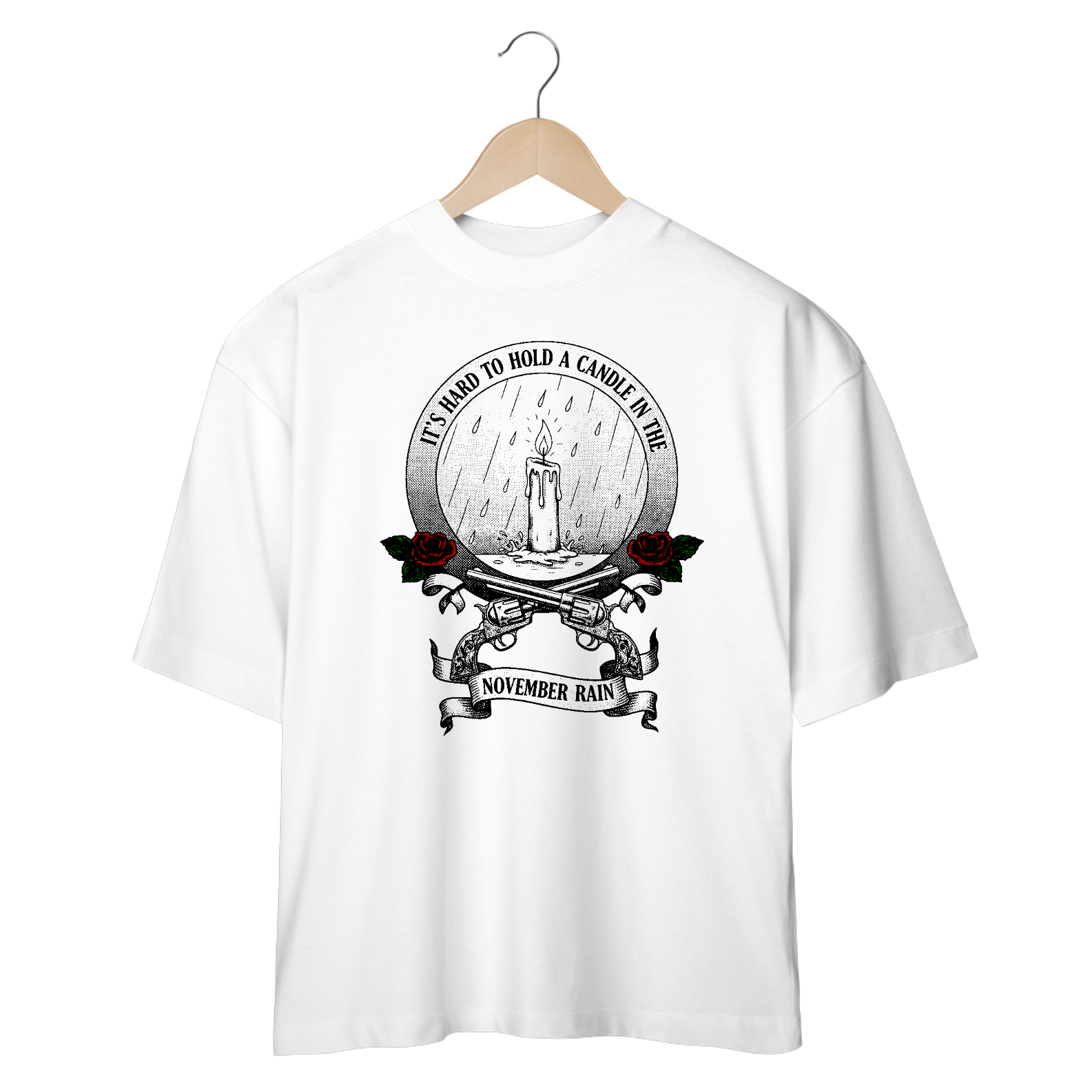 Camiseta Oversized Guns N' Roses November Rain