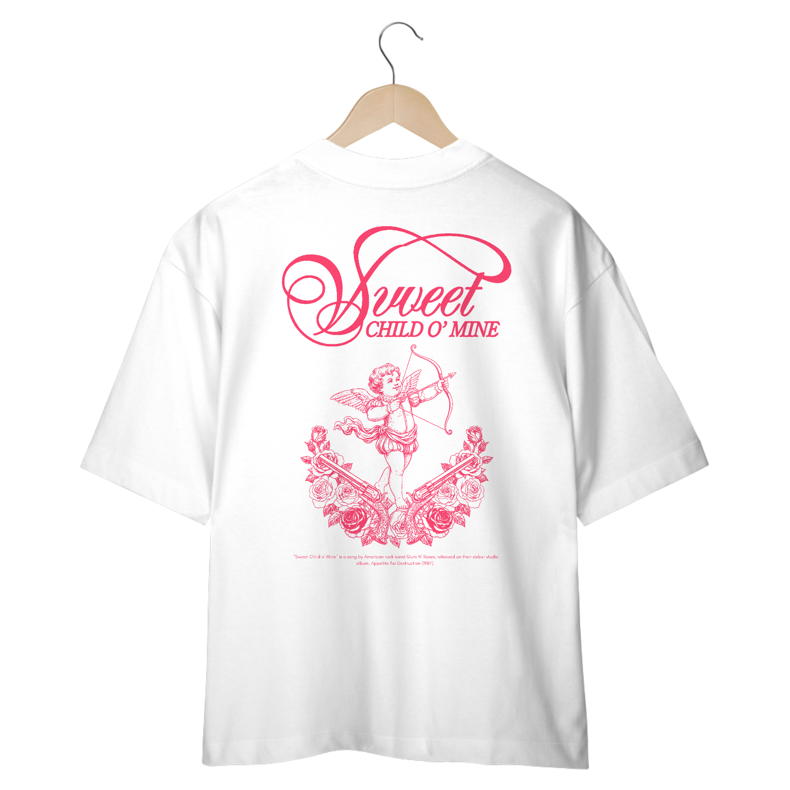 Camiseta Oversized Guns N' Roses Sweet Child O' Mine (Estampa nas Costas)