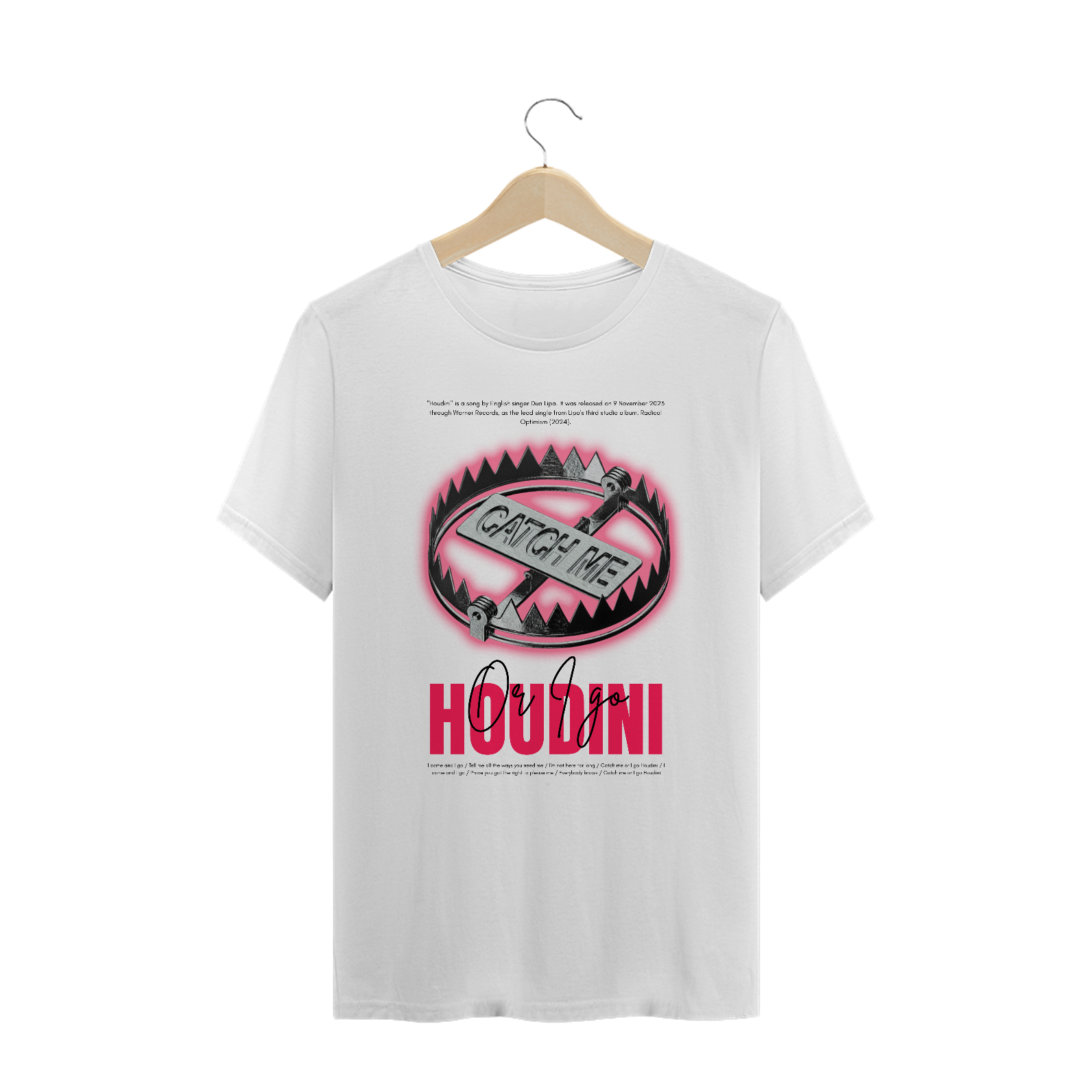 Camiseta Plus Size Dua Lipa Houdini