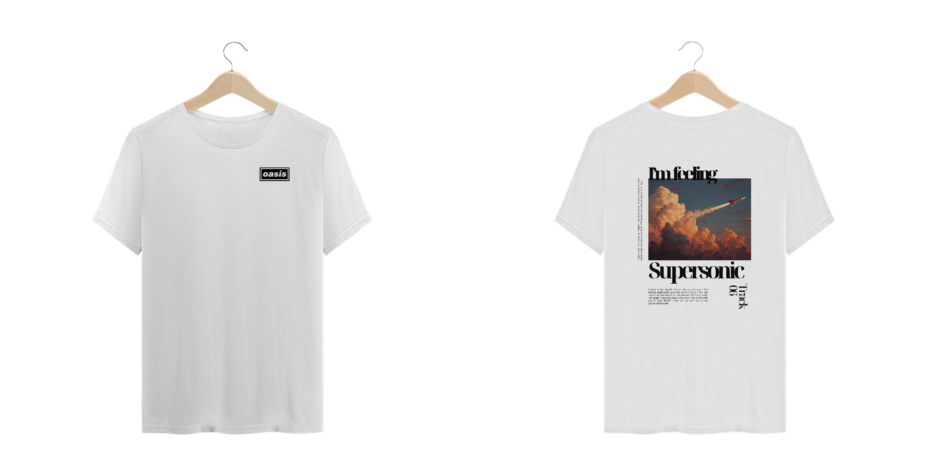 Camiseta Plus Size Oasis Supersonic (Estampa Frente & Costas)