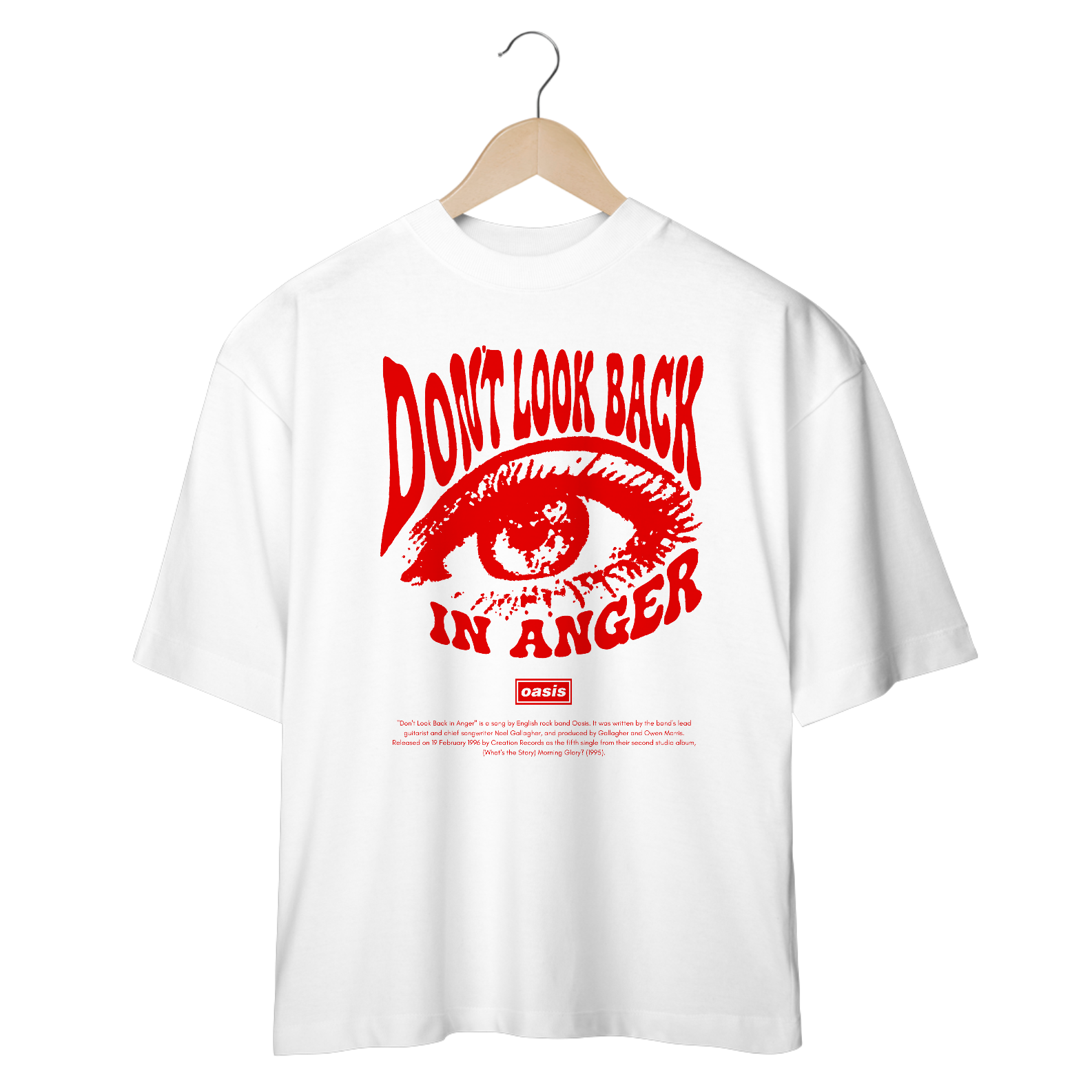 Camiseta Oversized Oasis Don't Look Back in Anger