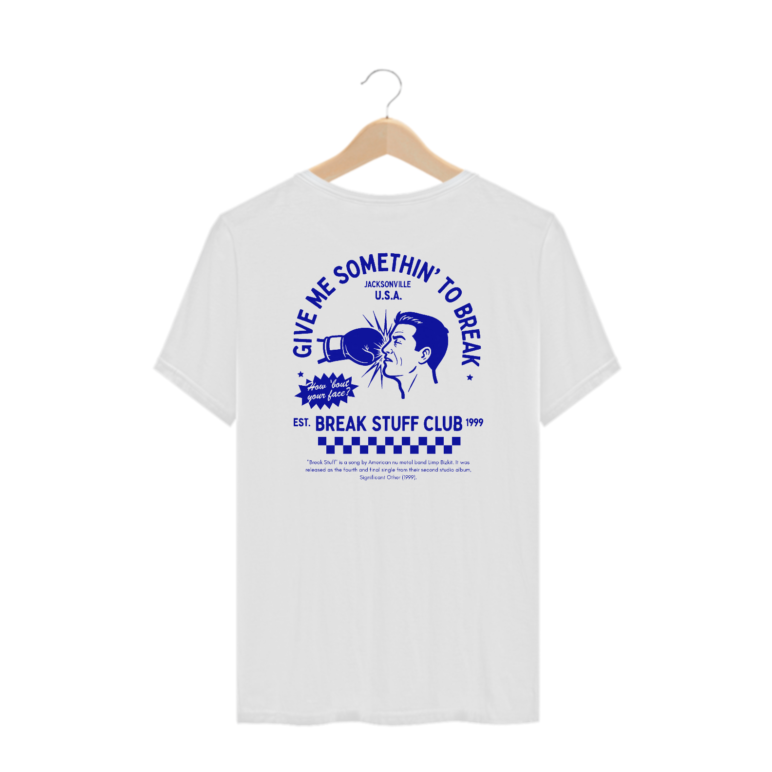 Camiseta Plus Size Limp Bizkit Break Stuff (Estampa nas Costas)