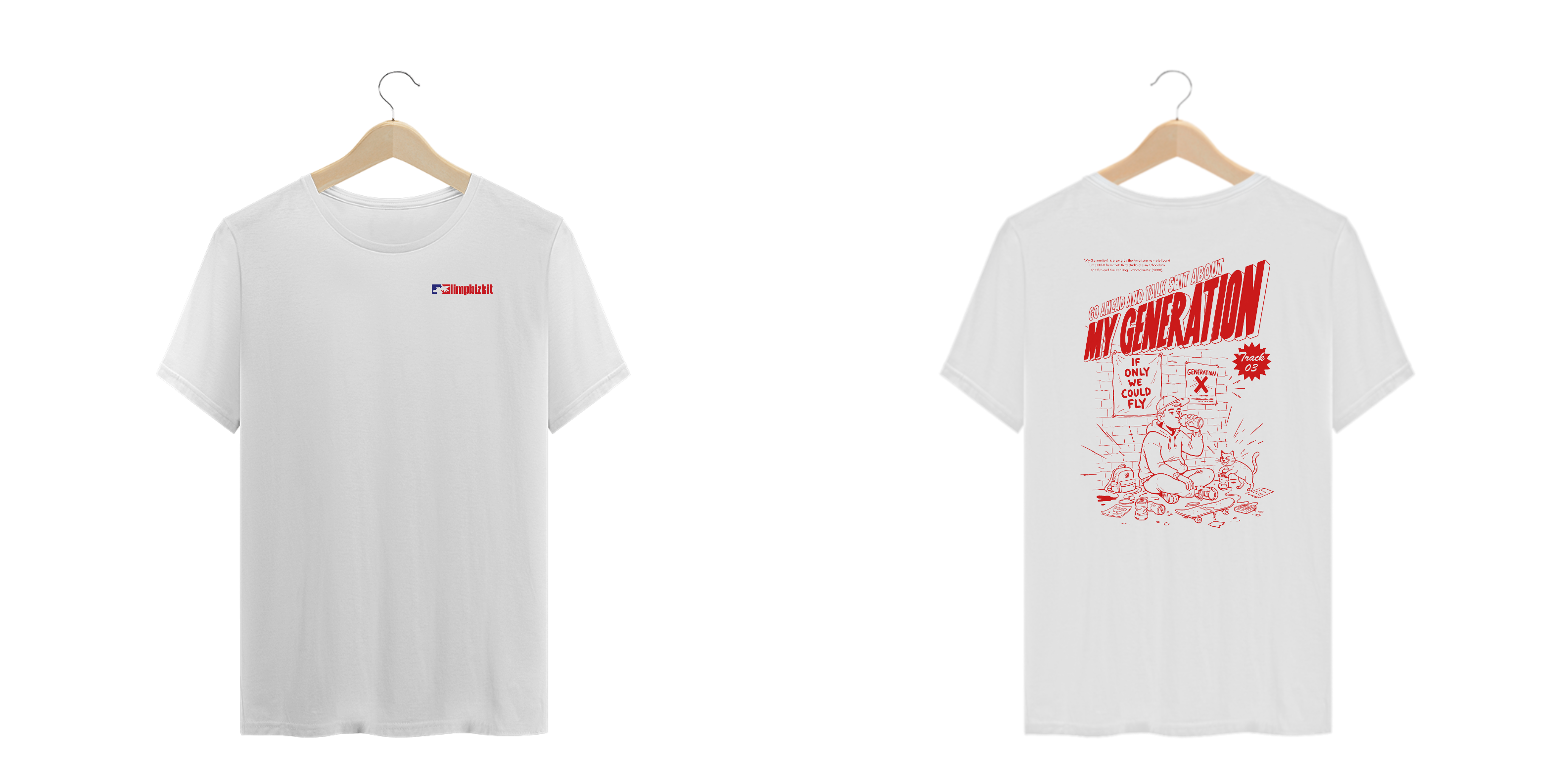 Camiseta Plus Size Limp Bizkit my Generation (Estampa Frente e Costas)