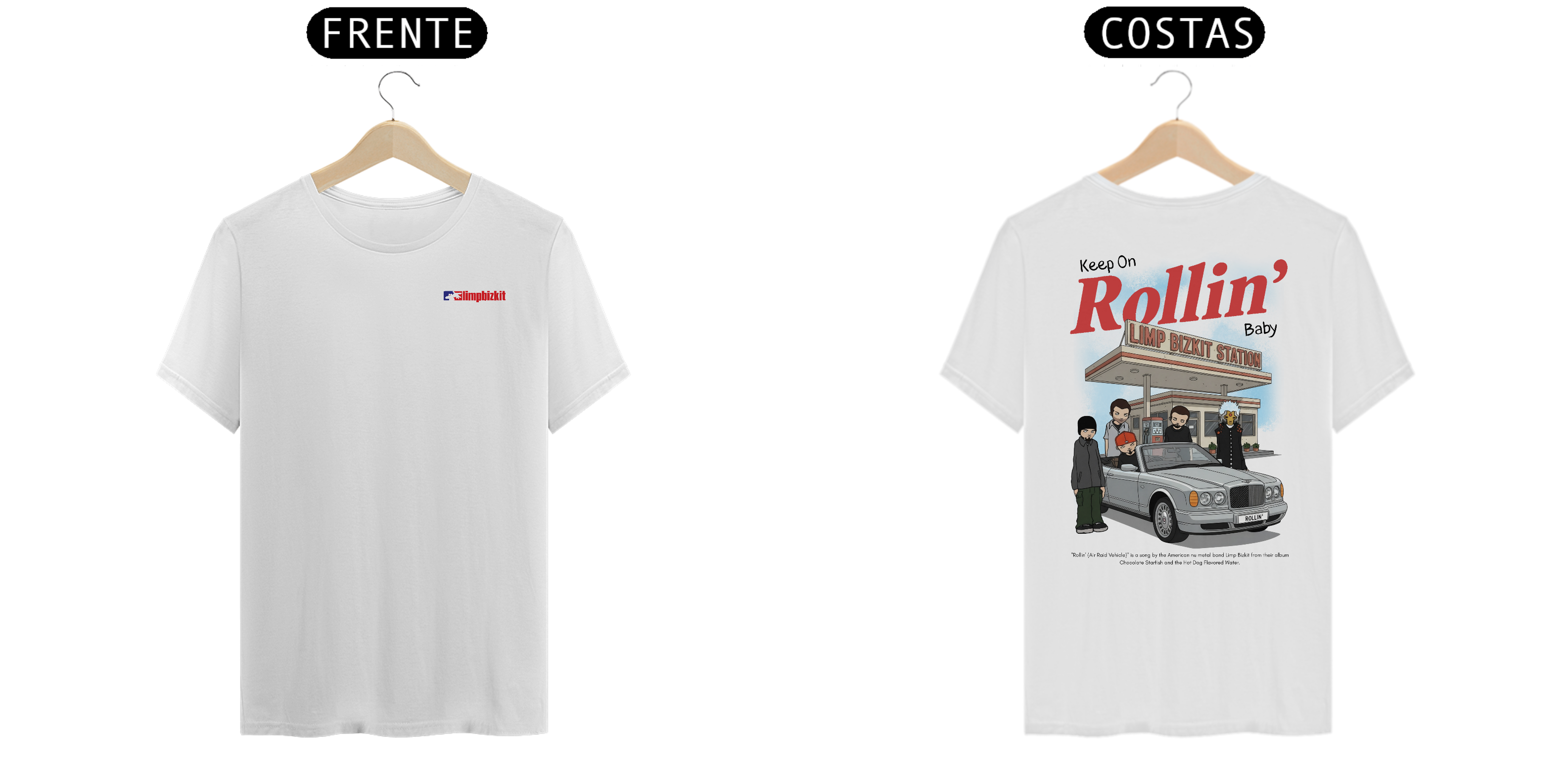 Camiseta Limp Bizkit Rollin' (Estampa Frente e Costas)