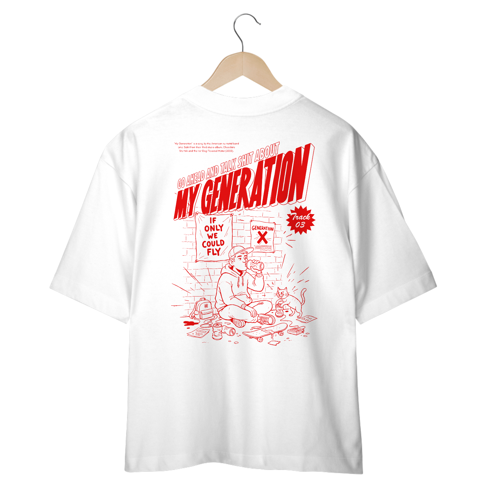 Camiseta Oversized Limp Bizkit My Generation (Estampa nas Costas)