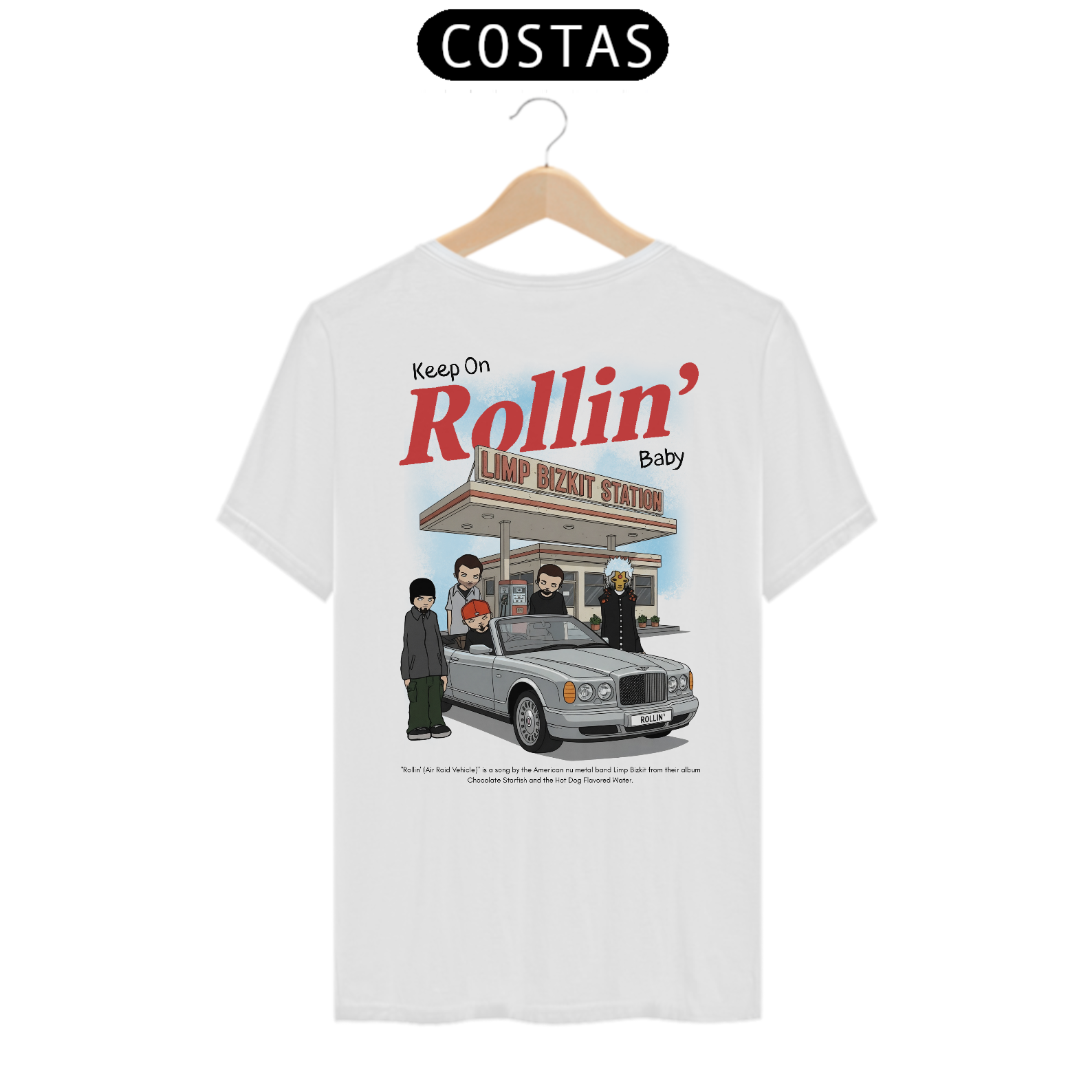 Camiseta Limp Bizkit Rollin' (Estampa nas Costas)