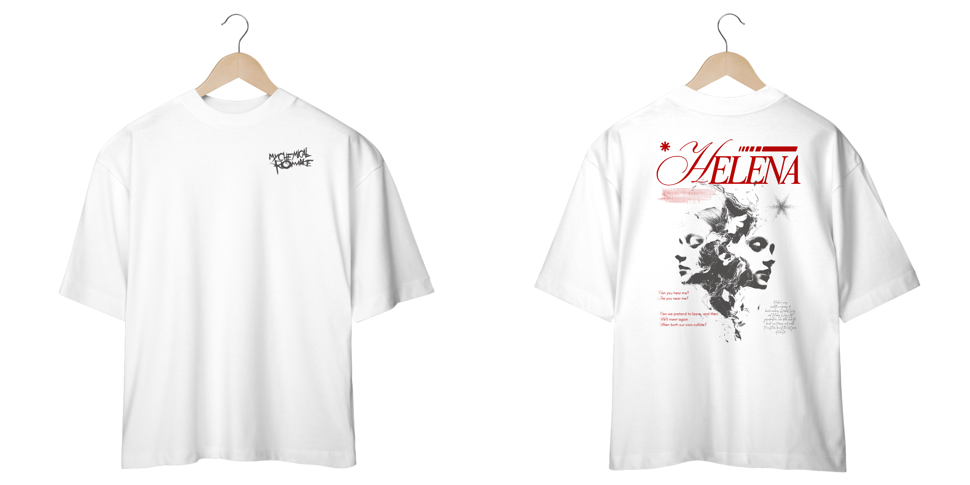 Camiseta Oversized My Chemical Romance Helena (Estampa Frente & Costas)