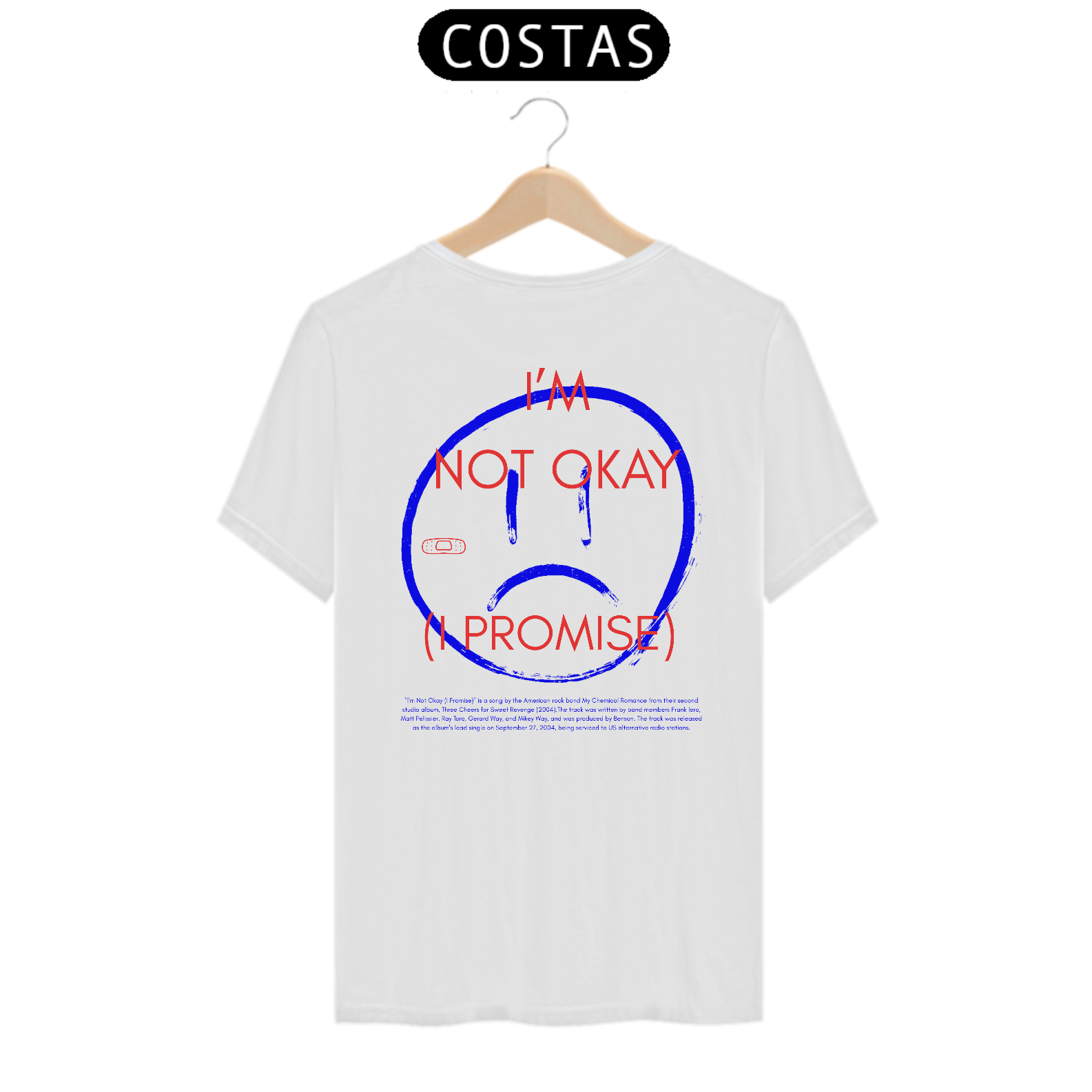 Camiseta My Chemical Romance I''m Not Okay (I Promise) (Estampa nas Costas)