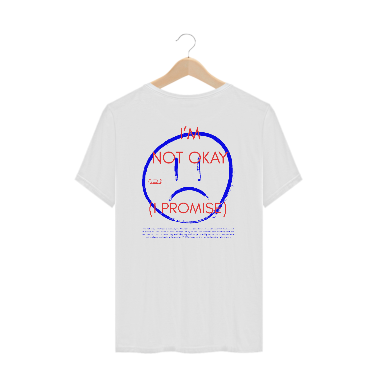 Camiseta Plus Size My Chemical Romance I''m Not Okay (I Promise) (Estampa nas Costas)