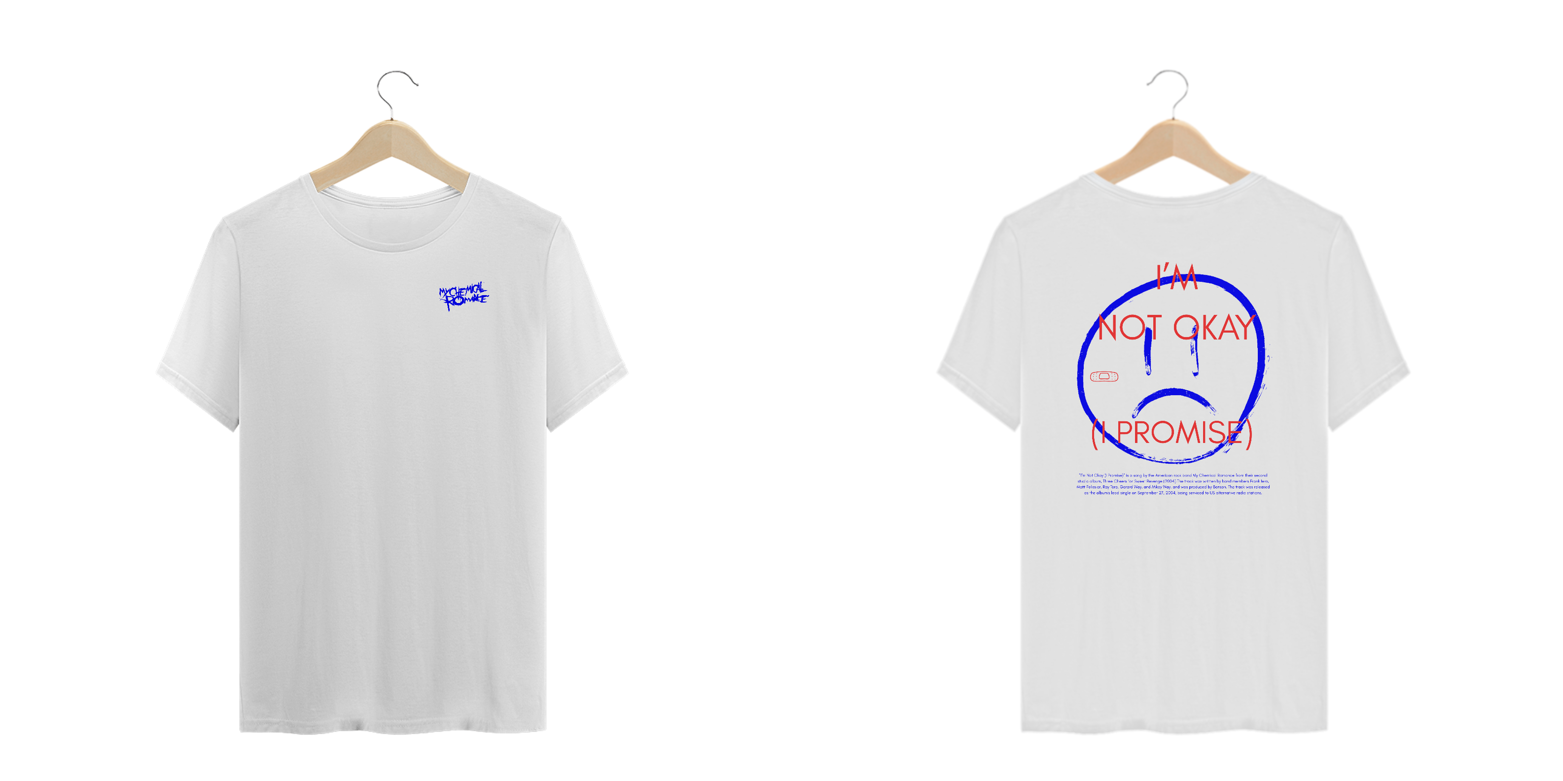 Camiseta Plus Size My Chemical Romance I''m Not Okay (I Promise) (Estampa Frente & Costas)