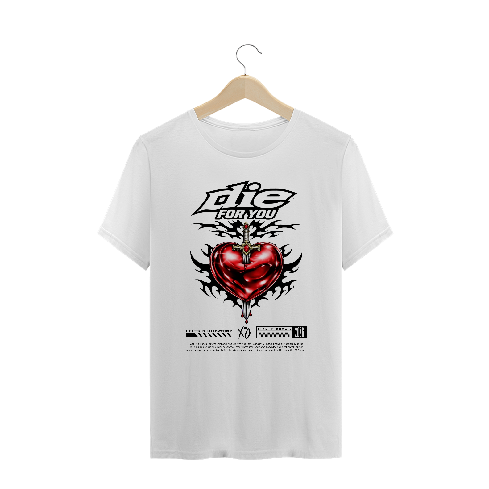 Camiseta Plus Size The Weeknd Die For You 