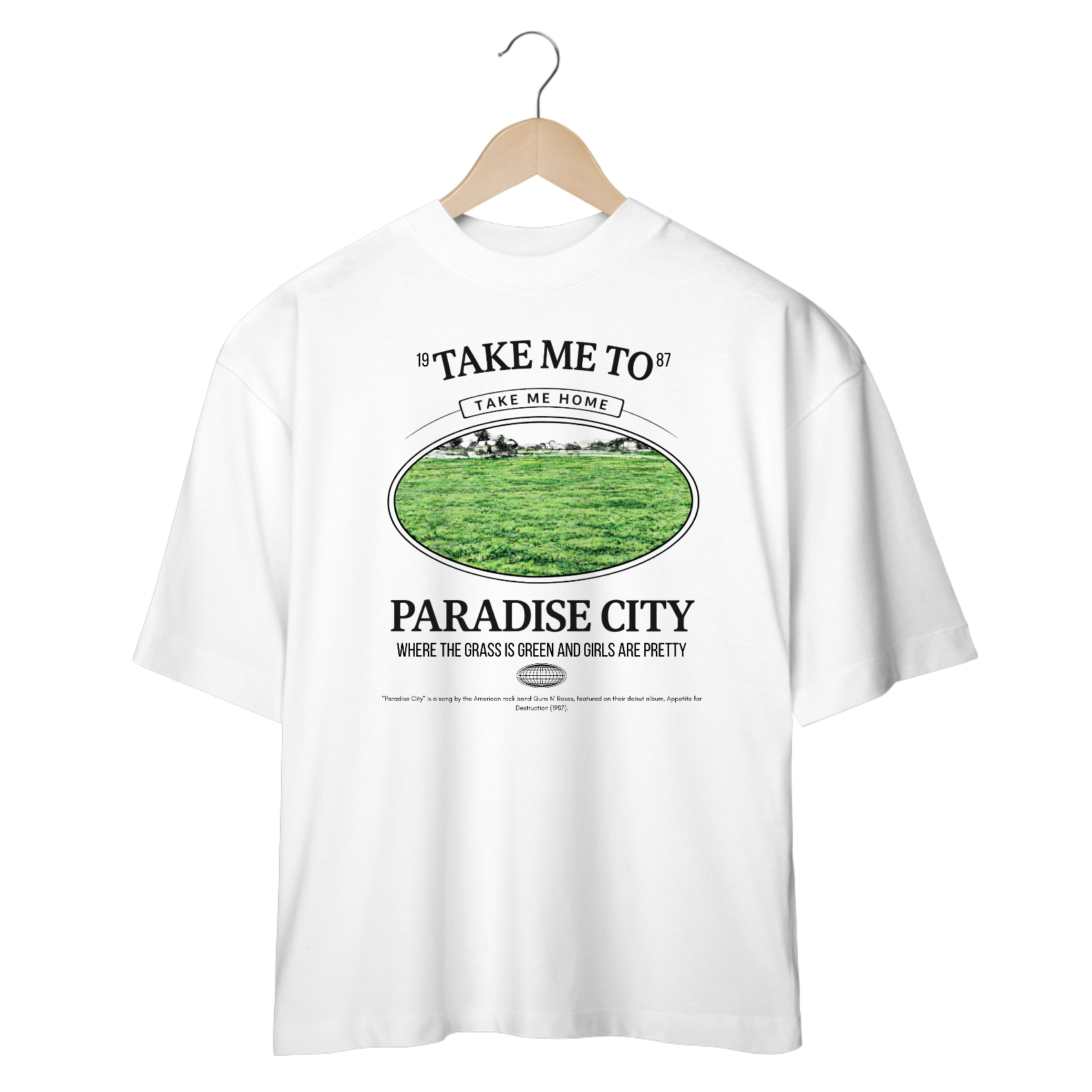 Camiseta Oversized Guns N' Roses Paradise City