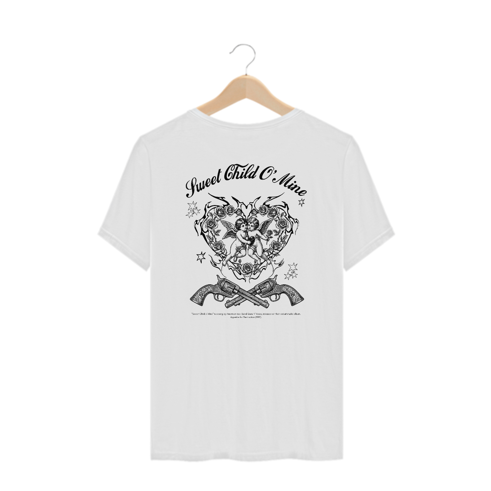 Camiseta Plus Size Guns N' Roses Sweet Child O' Mine V2 (Estampa nas Costas)