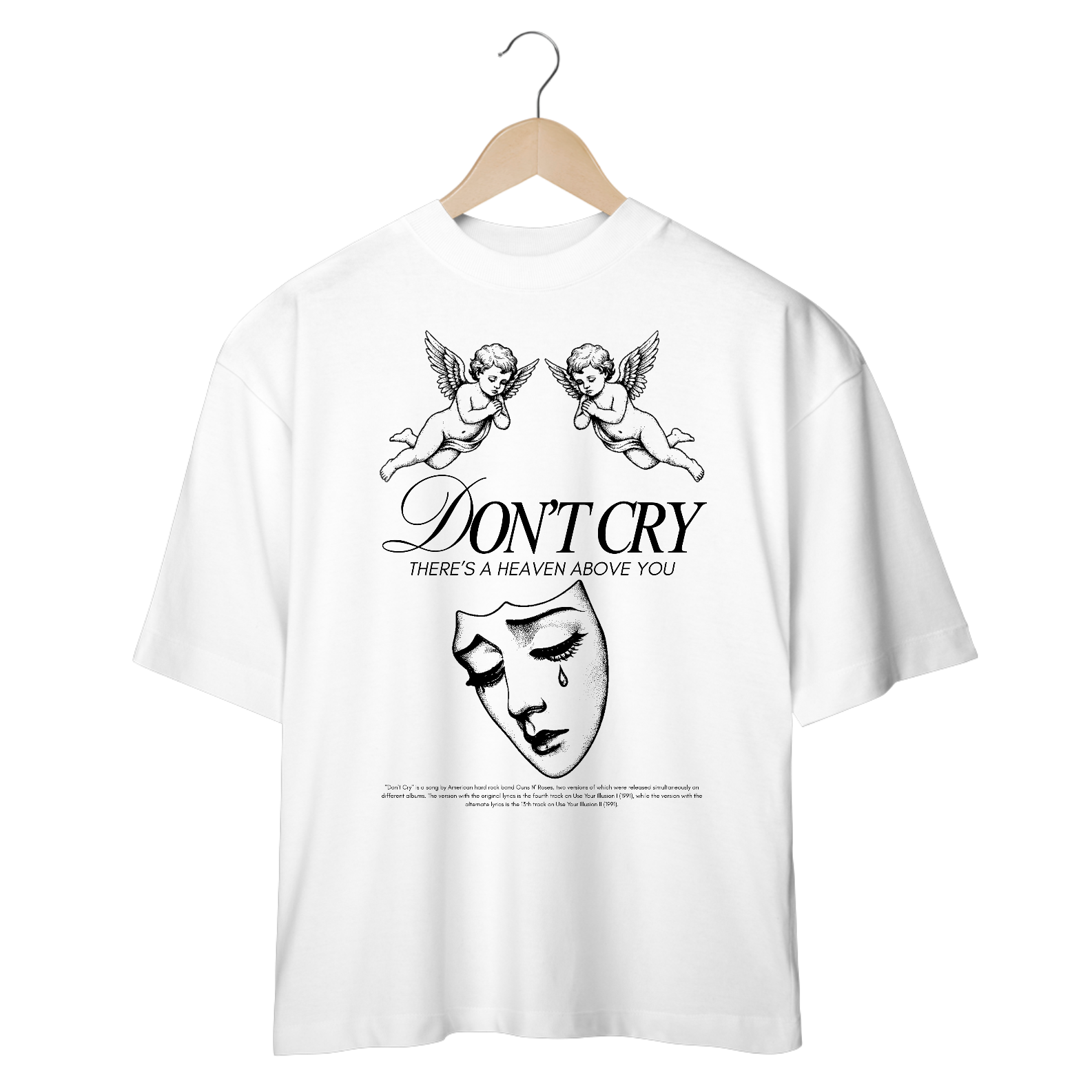 Camiseta Oversized Guns N' Roses Don't Cry 