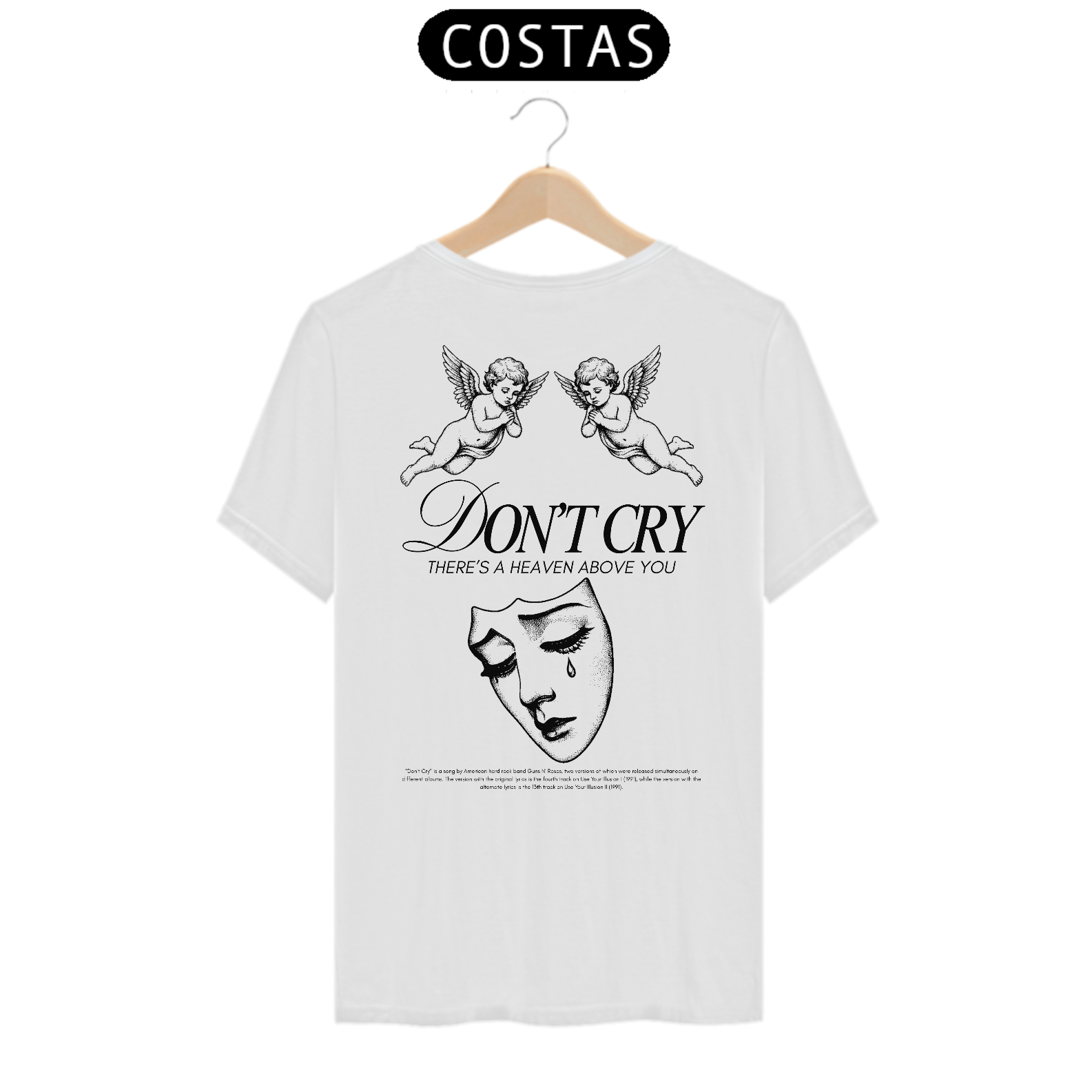 Camiseta Guns N' Roses Don't Cry  (Estampa nas Costas)