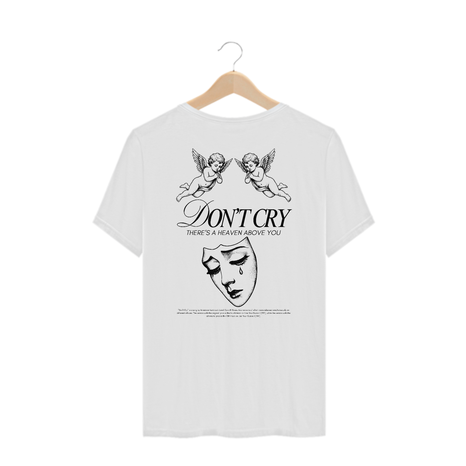 Camiseta Plus Size Guns N' Roses Don't Cry  (Estampa nas Costas)