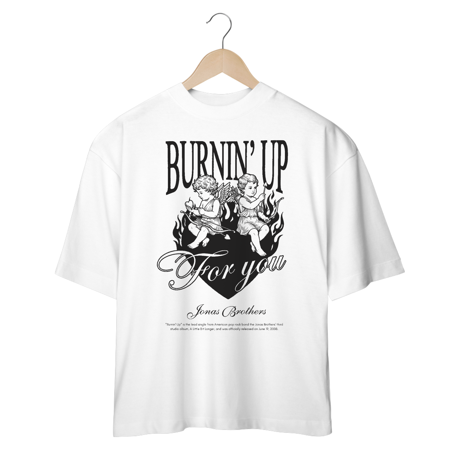 Camiseta Oversized Jonas Brothers Burnin' Up