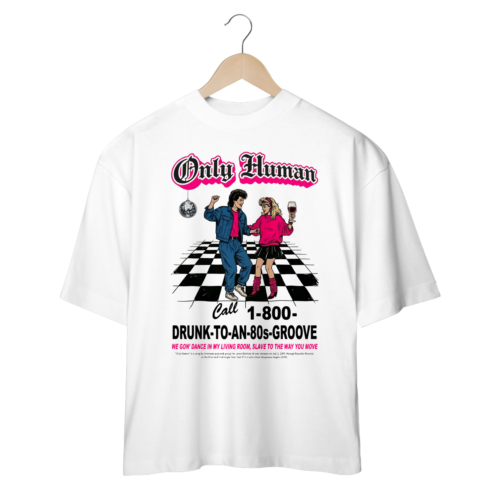Camiseta Oversized Jonas Brothers Only Human