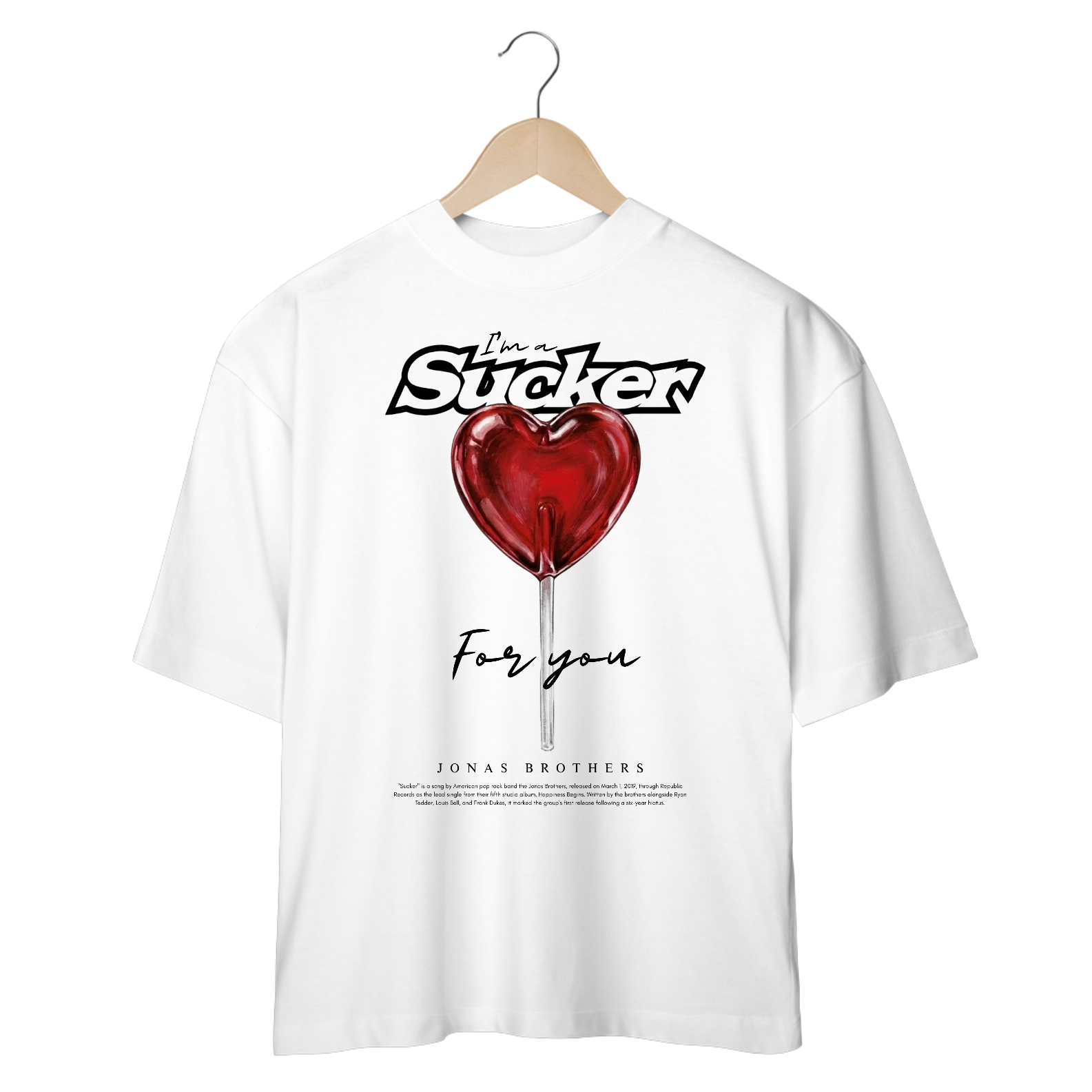 Camiseta Oversized Jonas Brothers Sucker