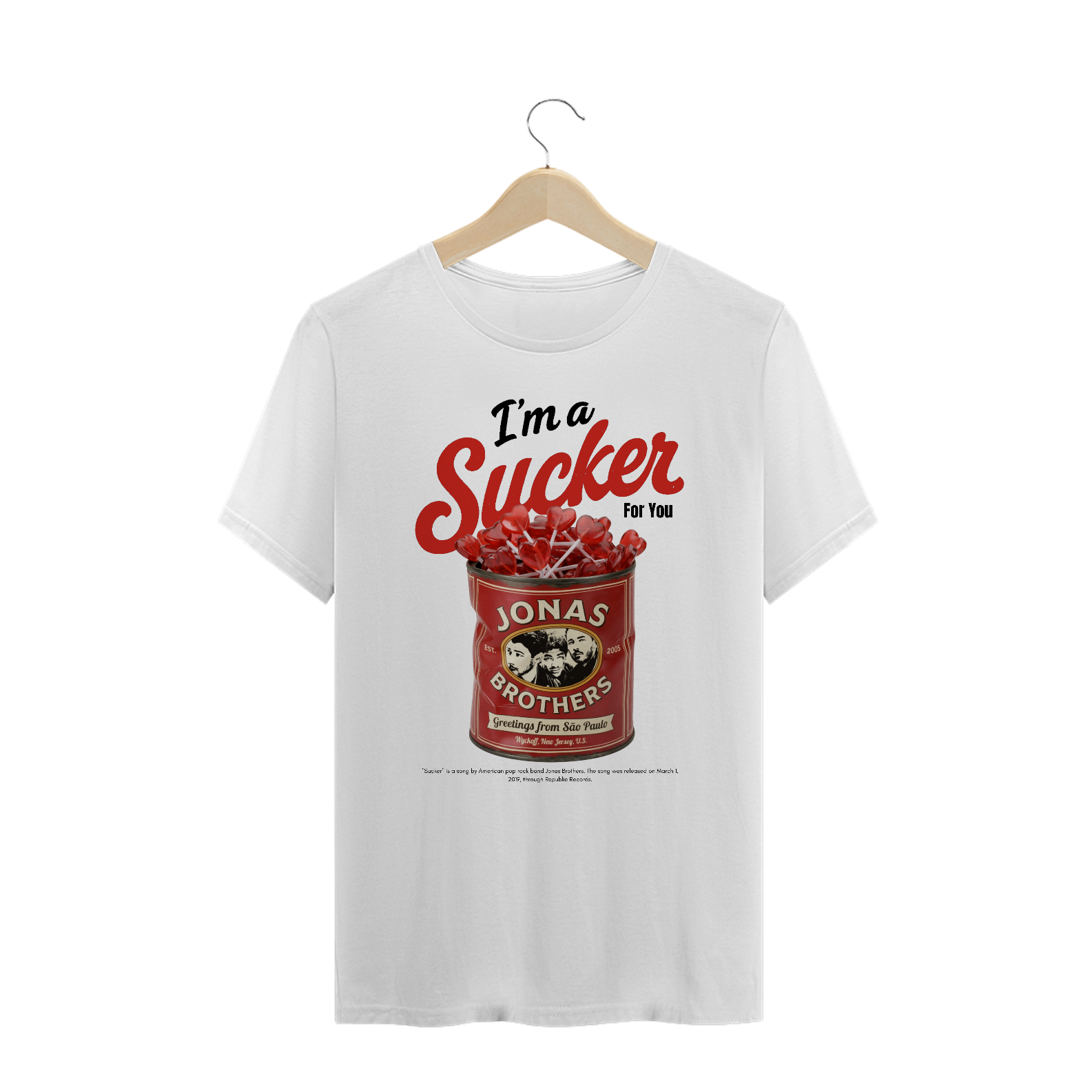 Camiseta Plus Size Jonas Brothers Sucker V2