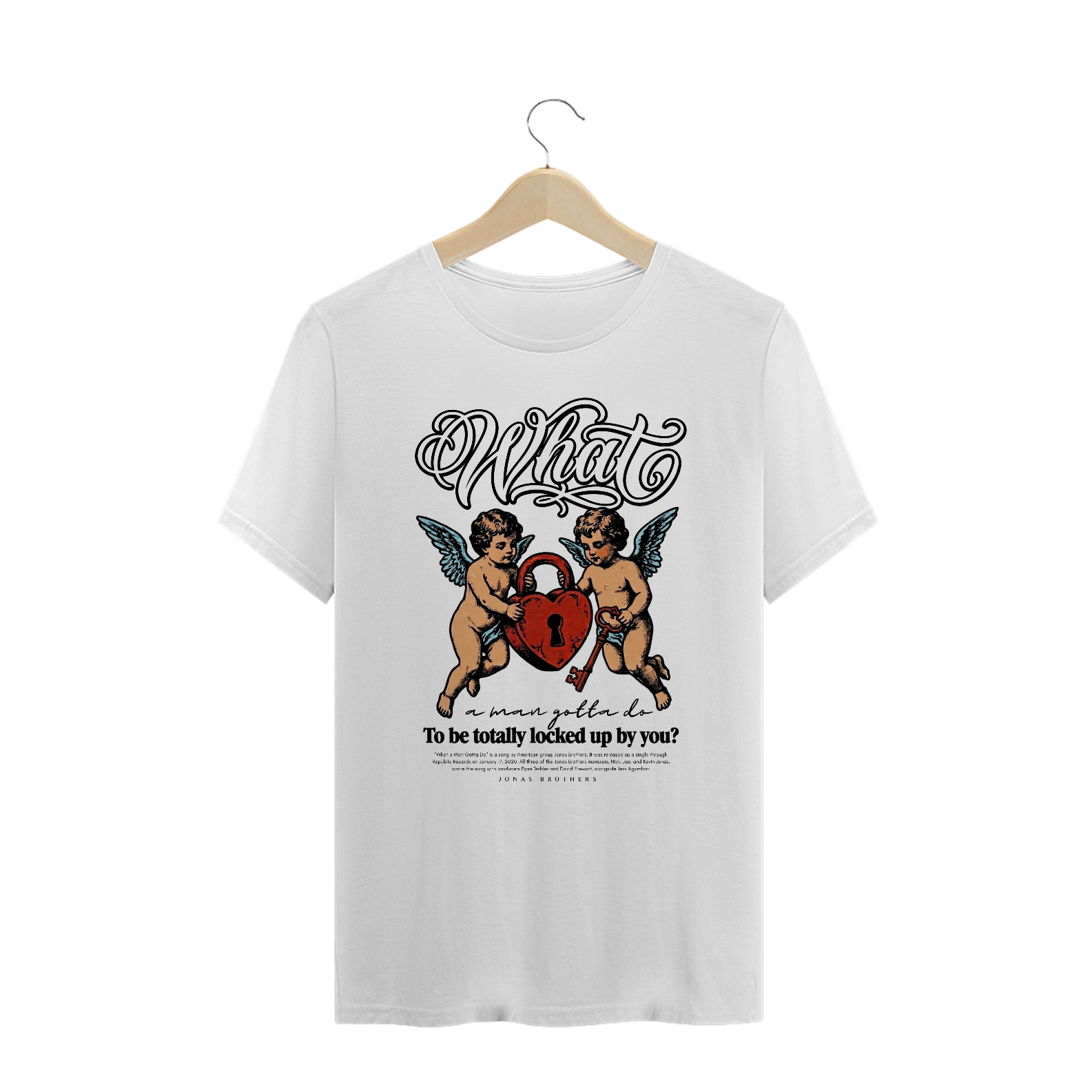 Camiseta Plus Size Jonas Brothers What a Man Gotta Do