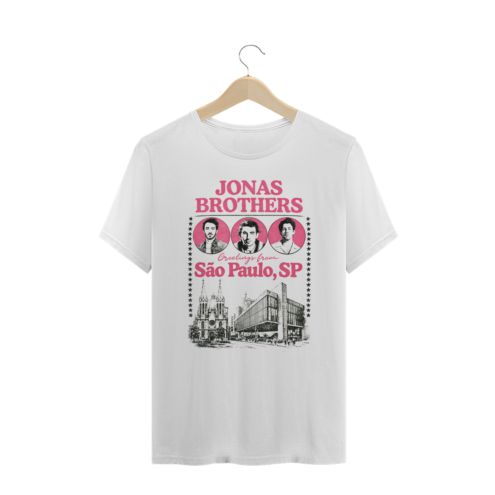 Camiseta Plus Size Jonas Brothers Greetings From São Paulo V2