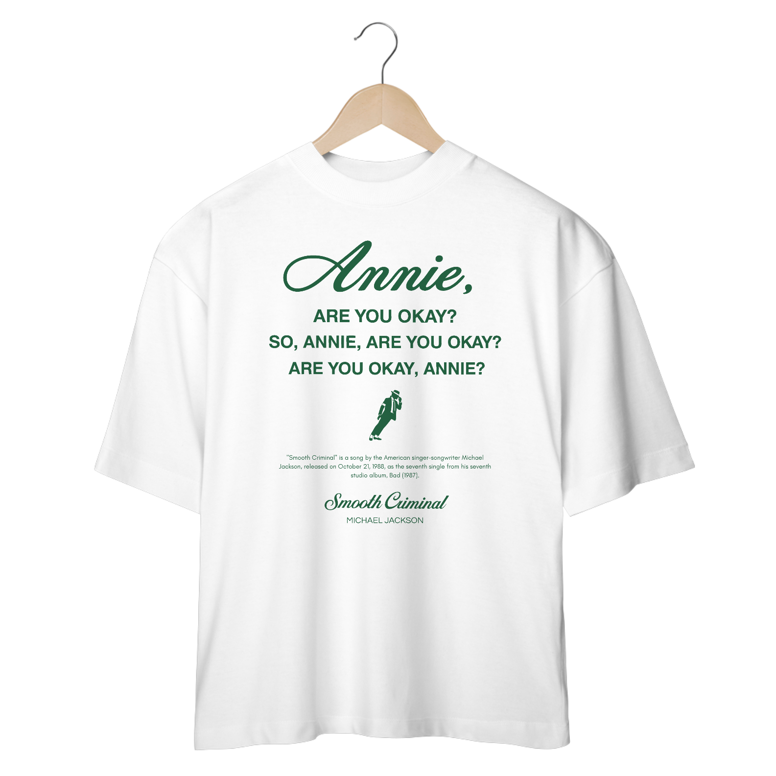 Camiseta Oversized Michael Jackson Smooth Criminal