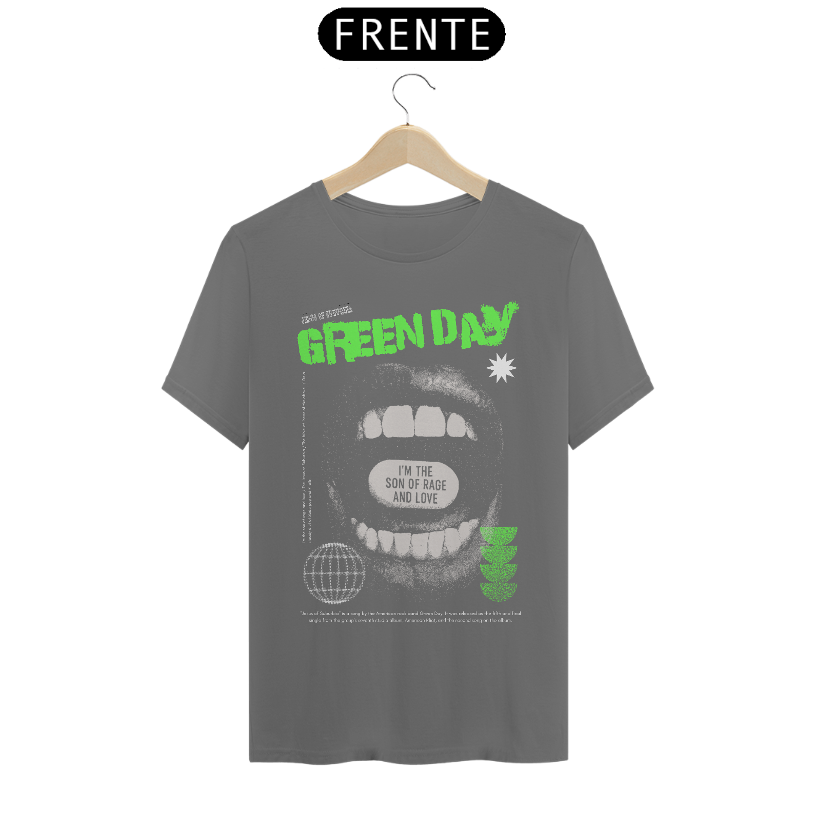Camiseta Estonada Green Day Jesus of Suburbia (I'm the Son of Rage and Love)