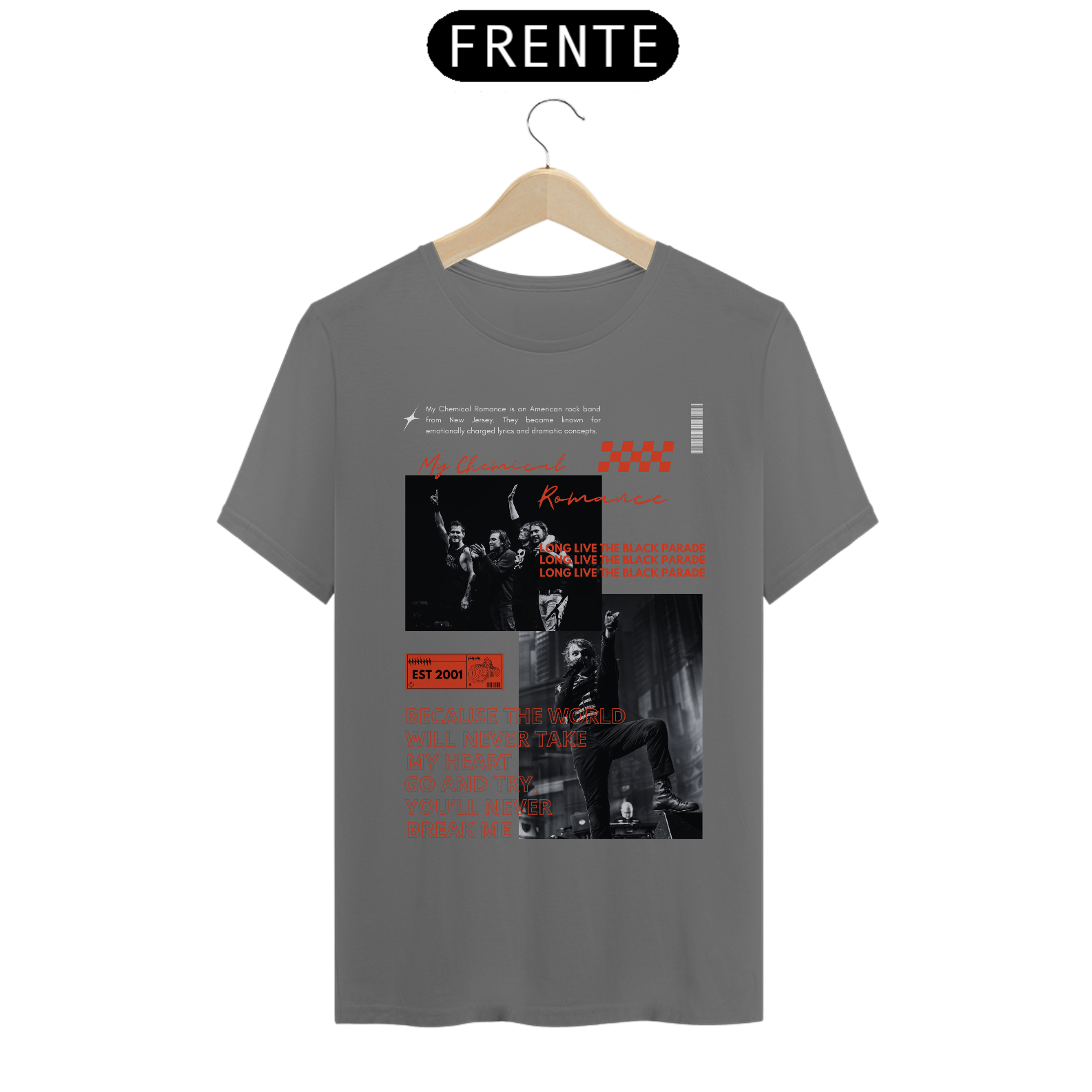 Camiseta Estonada My Chemical Romance The Black Parade Tour