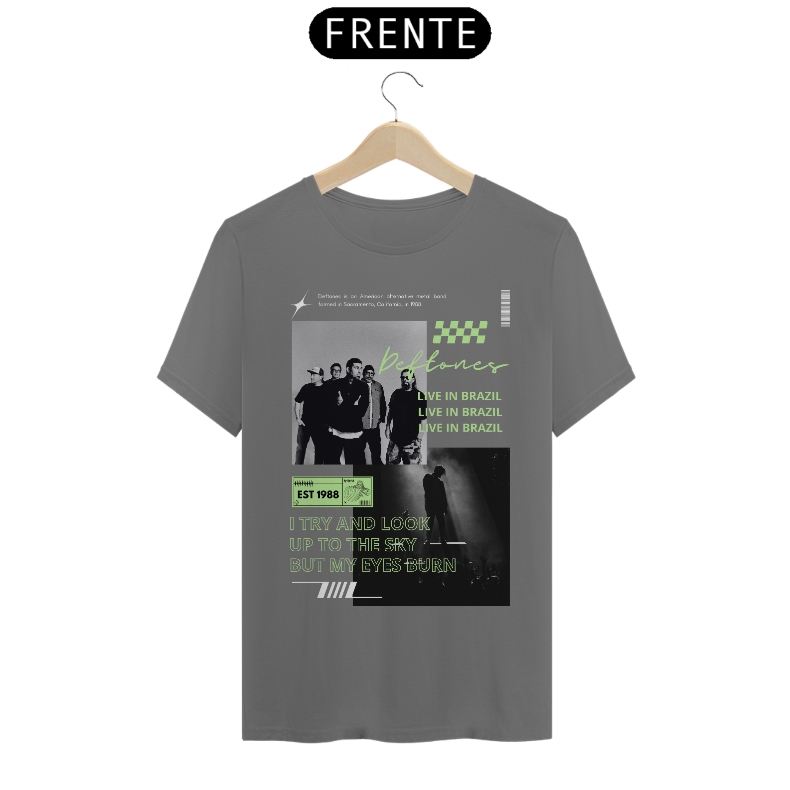 Camiseta Estonada Deftones Live in Brazil 