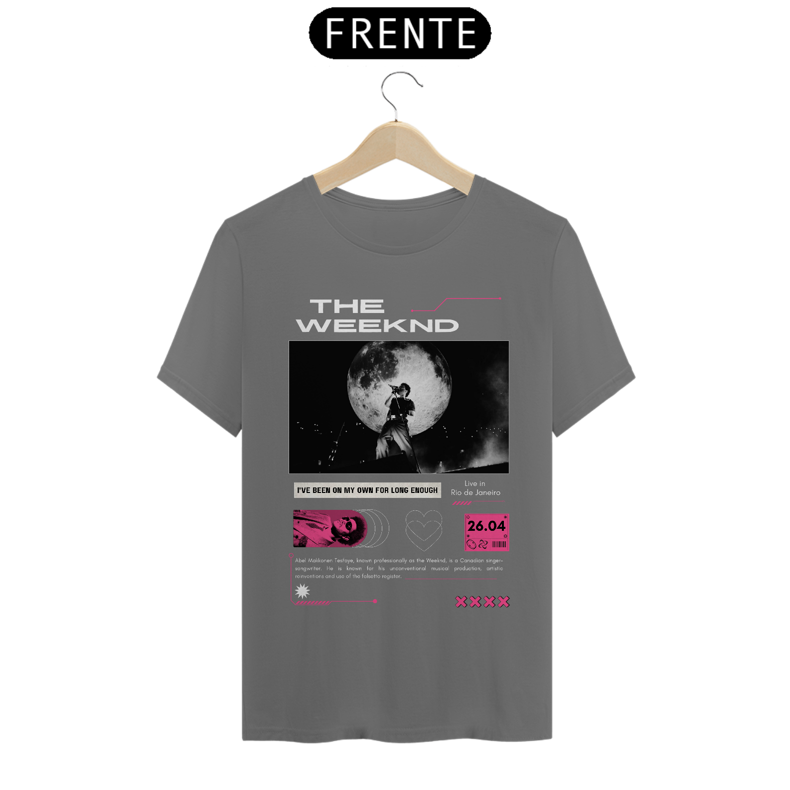 Camiseta Estonada The Weeknd Live in Rio de Janeiro 26.04