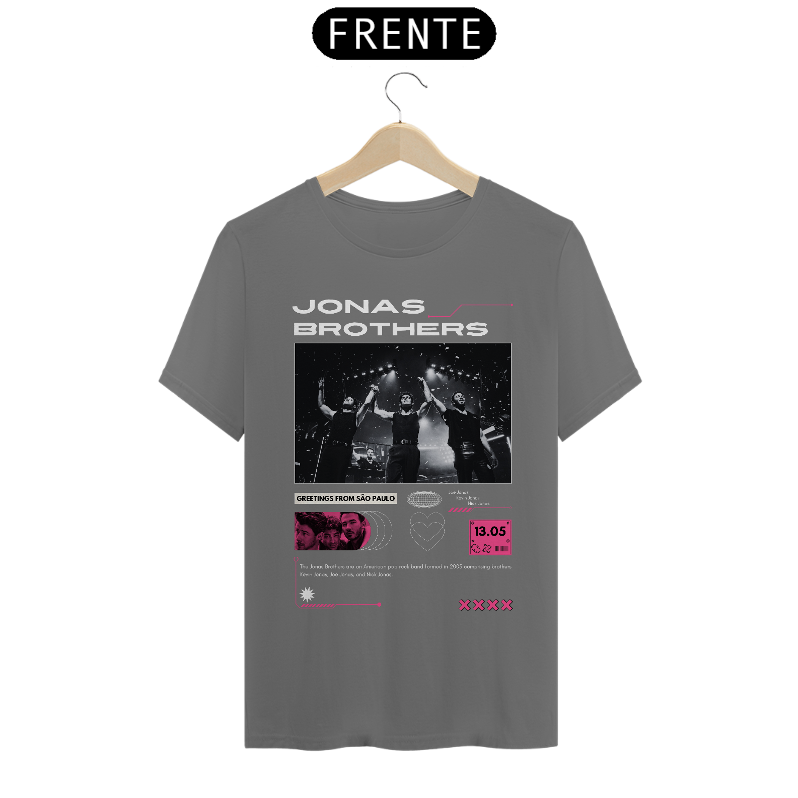 Camiseta Estonada Jonas Brothers Greetings From São Paulo 13.05