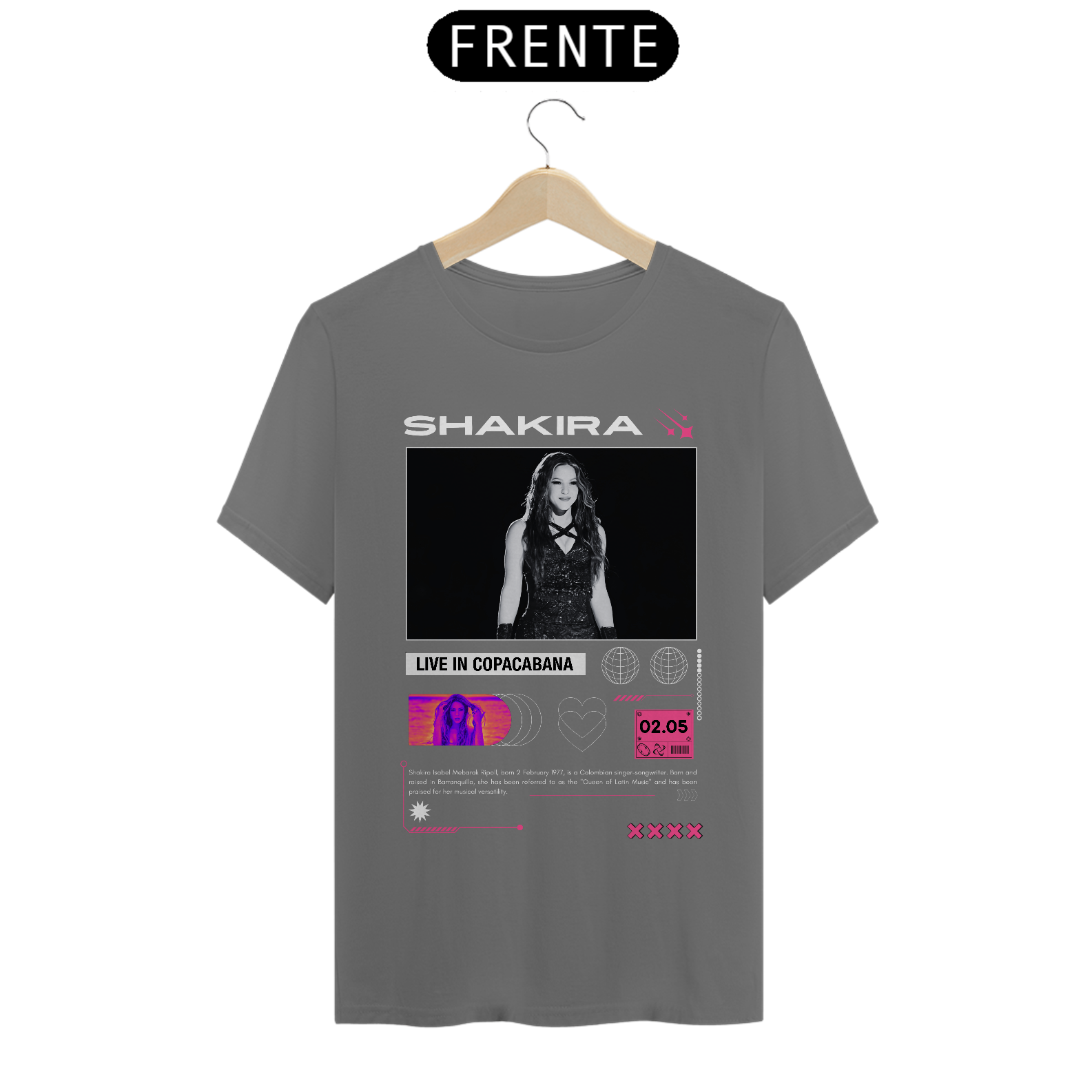 Camiseta Estonada Shakira Live in Copacabana 02.05