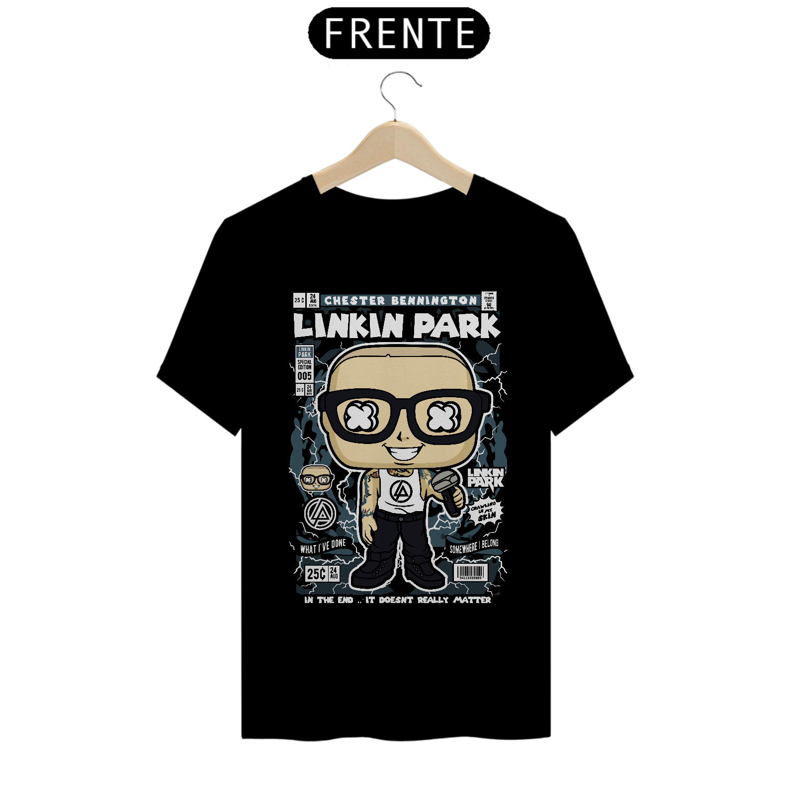 Nome do produto: Camiseta Funko Pop Linkin Park Chester Bennington