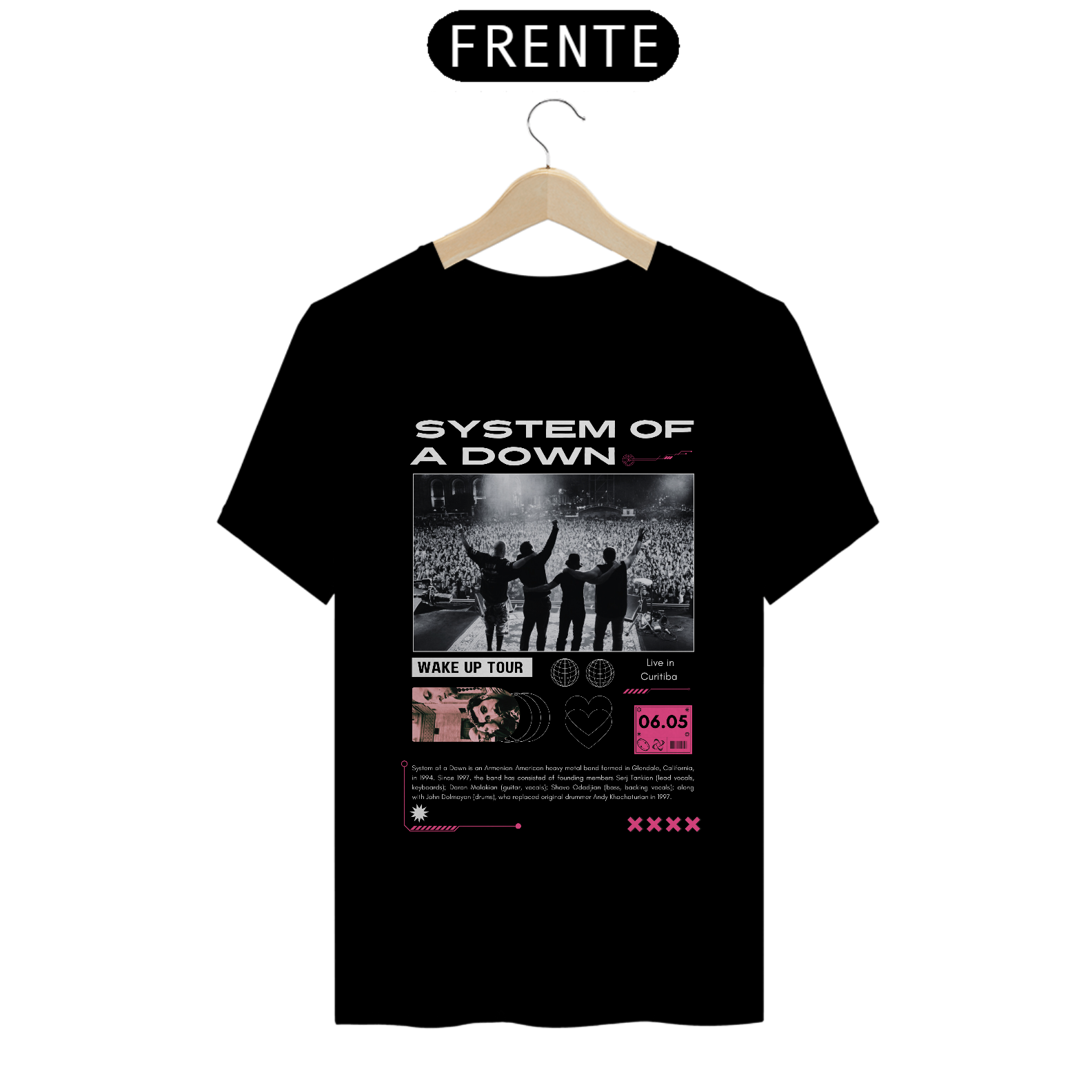 Camiseta System Of a Down Curitiba 06.05