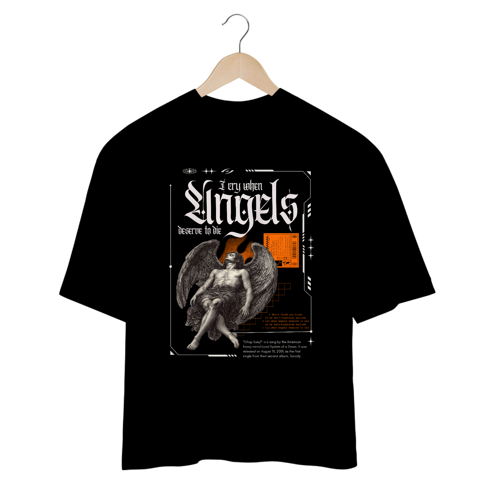 Camiseta Oversized System Of a Down Chop Suey! (Estampa Frente)