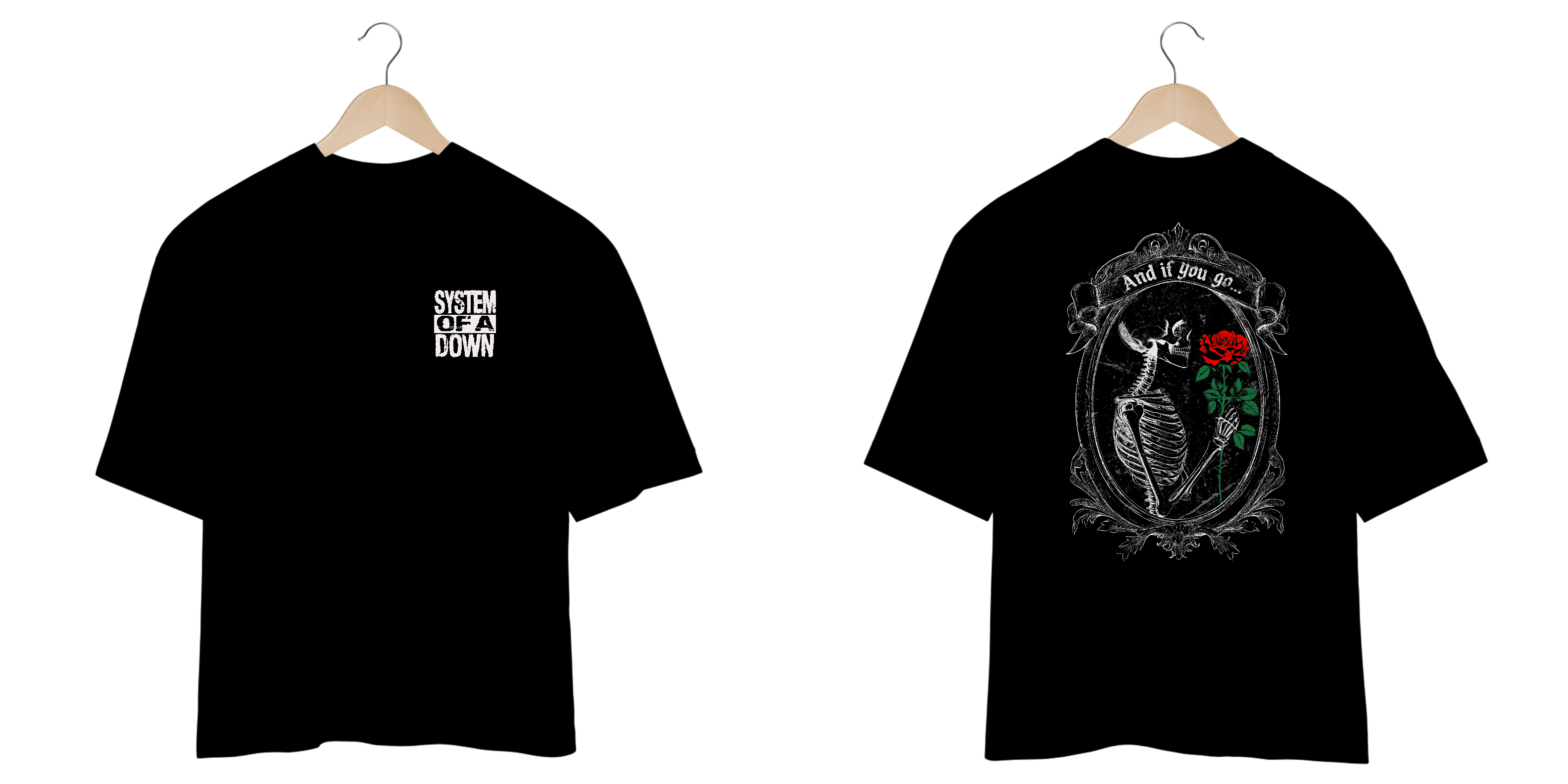 CamisetaOversized System of a Down Lonely Day (And if you go... / Estampa frente e costas)