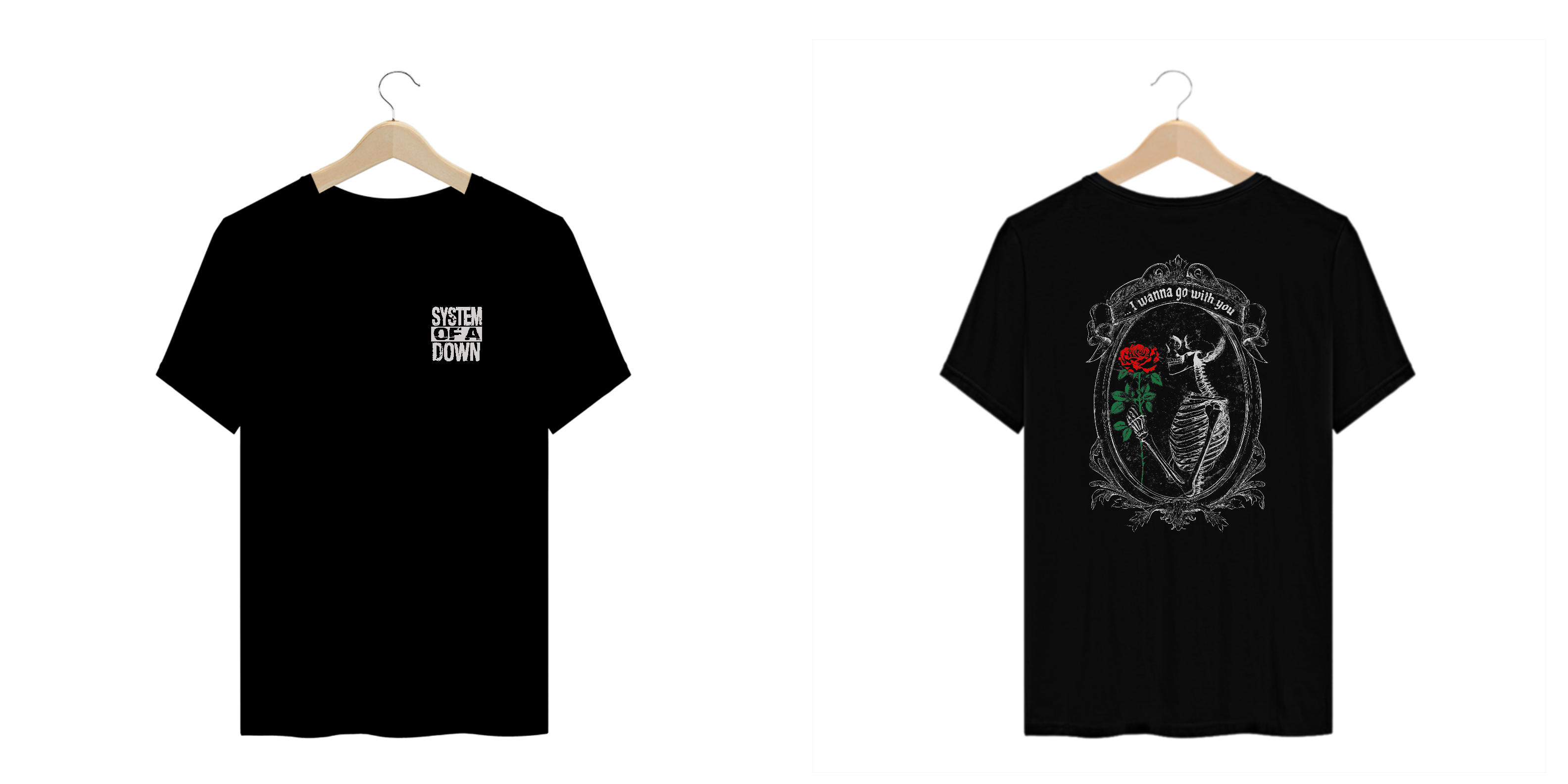 Camiseta Plus Size System of a Down Lonely Day (...I wanna go with you / Estampa frente e costas)