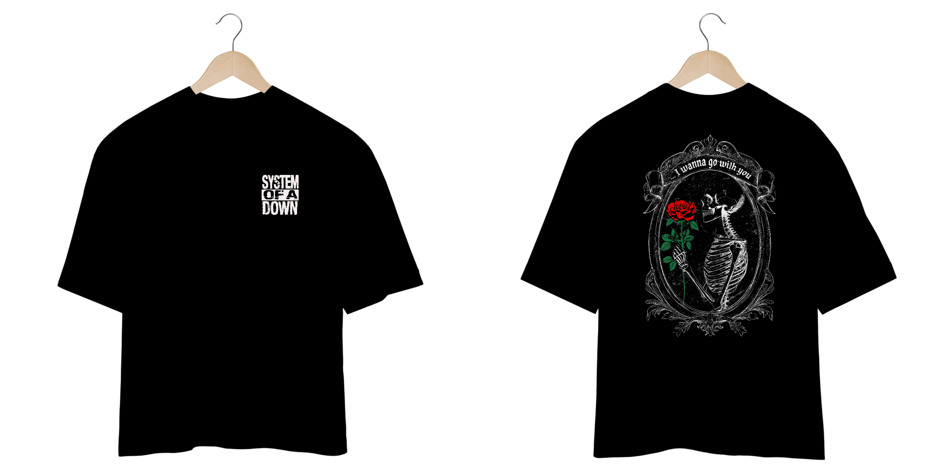 Camiseta Oversized System of a Down Lonely Day (...I wanna go with you / Estampa frente e costas)