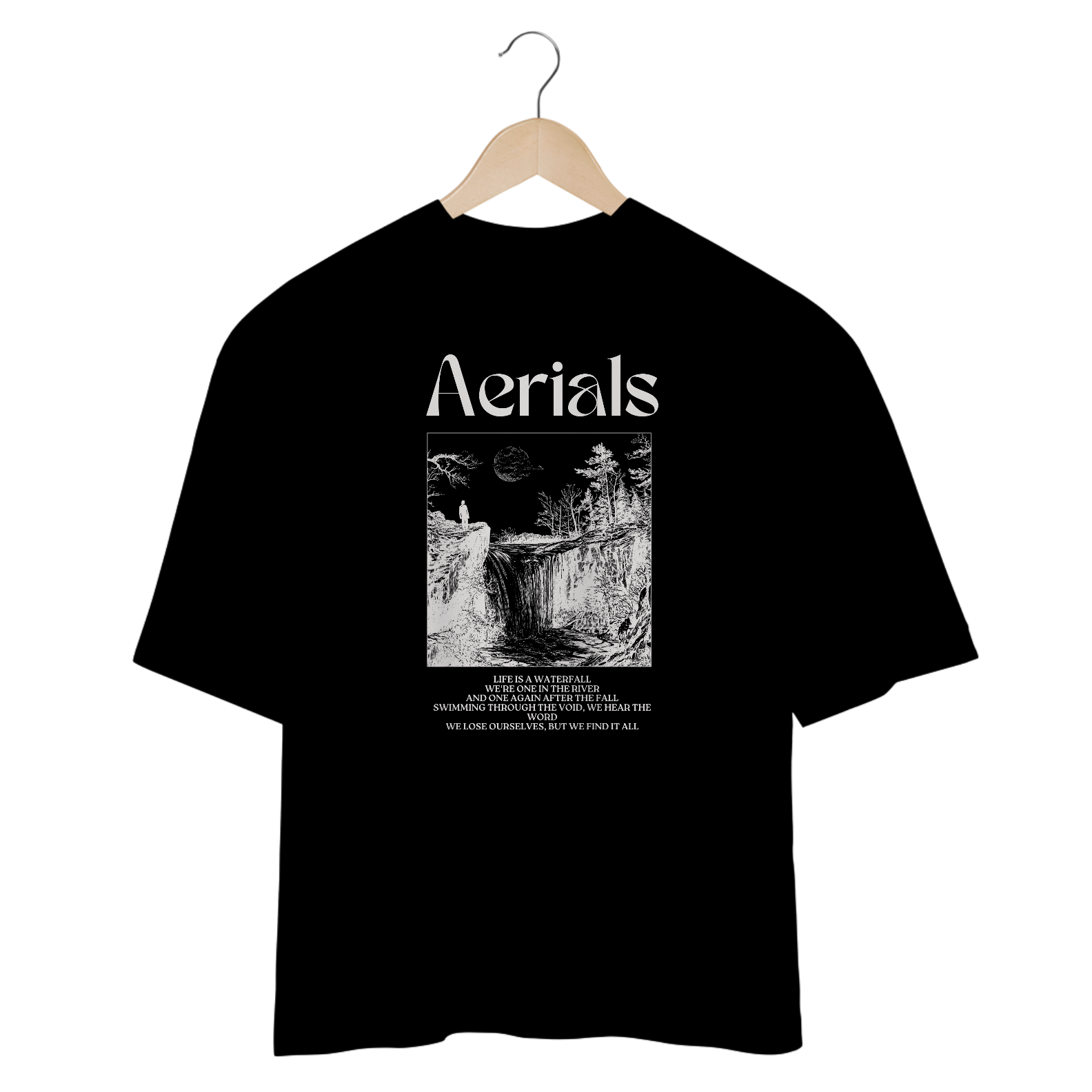 Camiseta Oversized System of a Down Aerials (Preta)