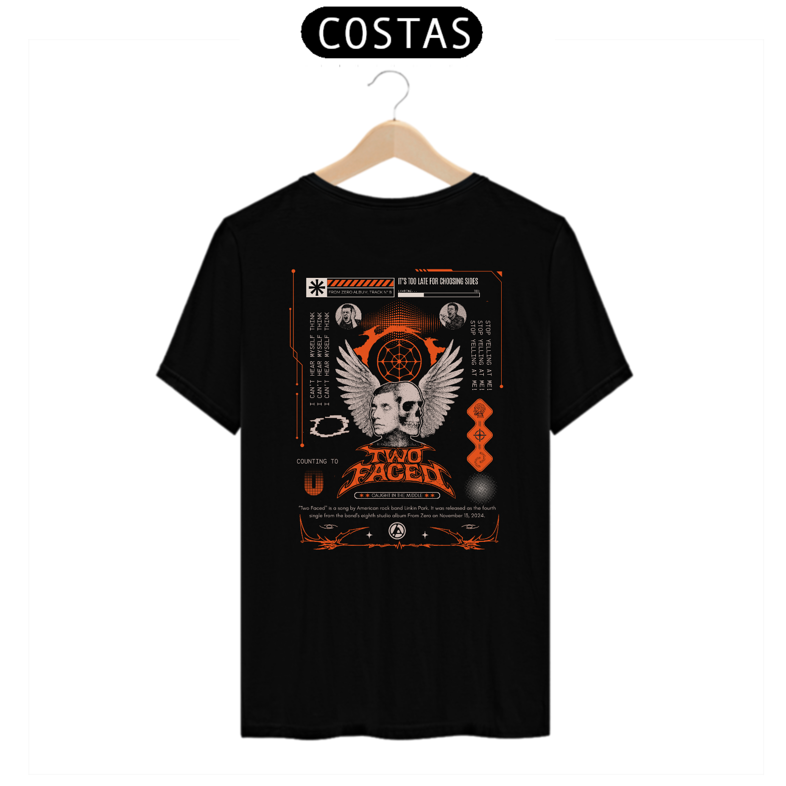 Camiseta Linkin Park Two Faced (Estampa Costas)