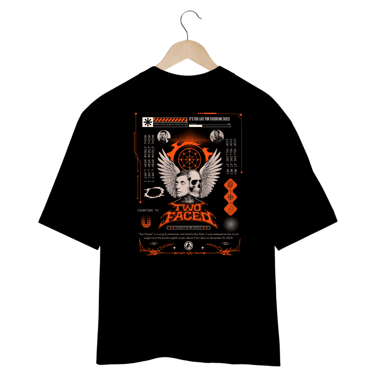 Camiseta Oversized Linkin Park Two Faced (Estampa Costas)