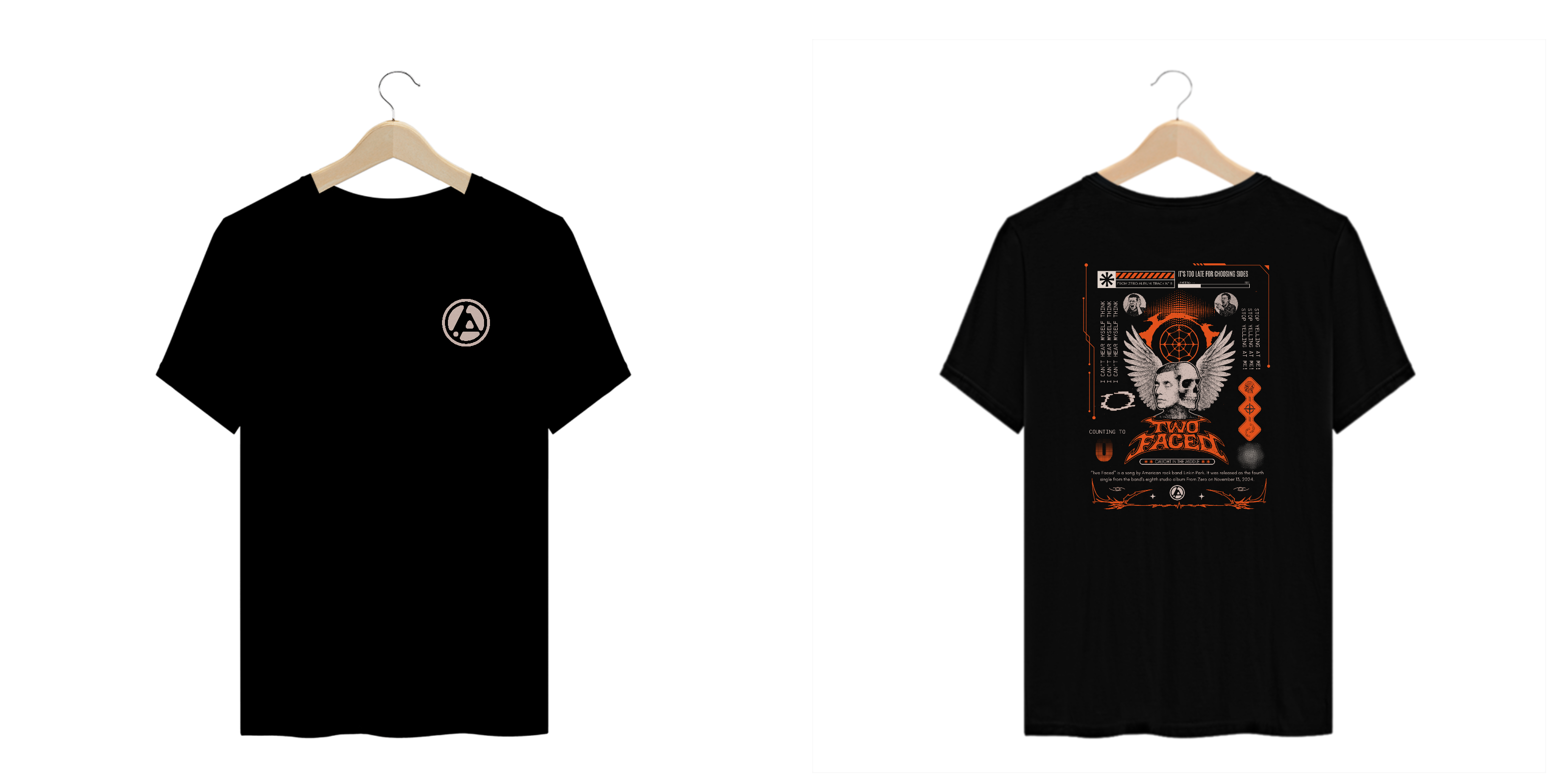 Camiseta Plus Size Linkin Park Two Faced (Estampa Frente e Costas)