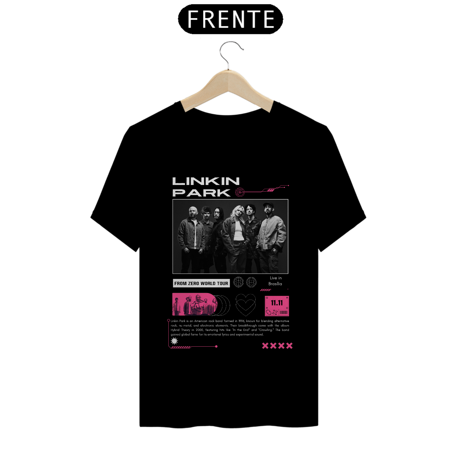 Camiseta Linkin Park Brasília 11.11