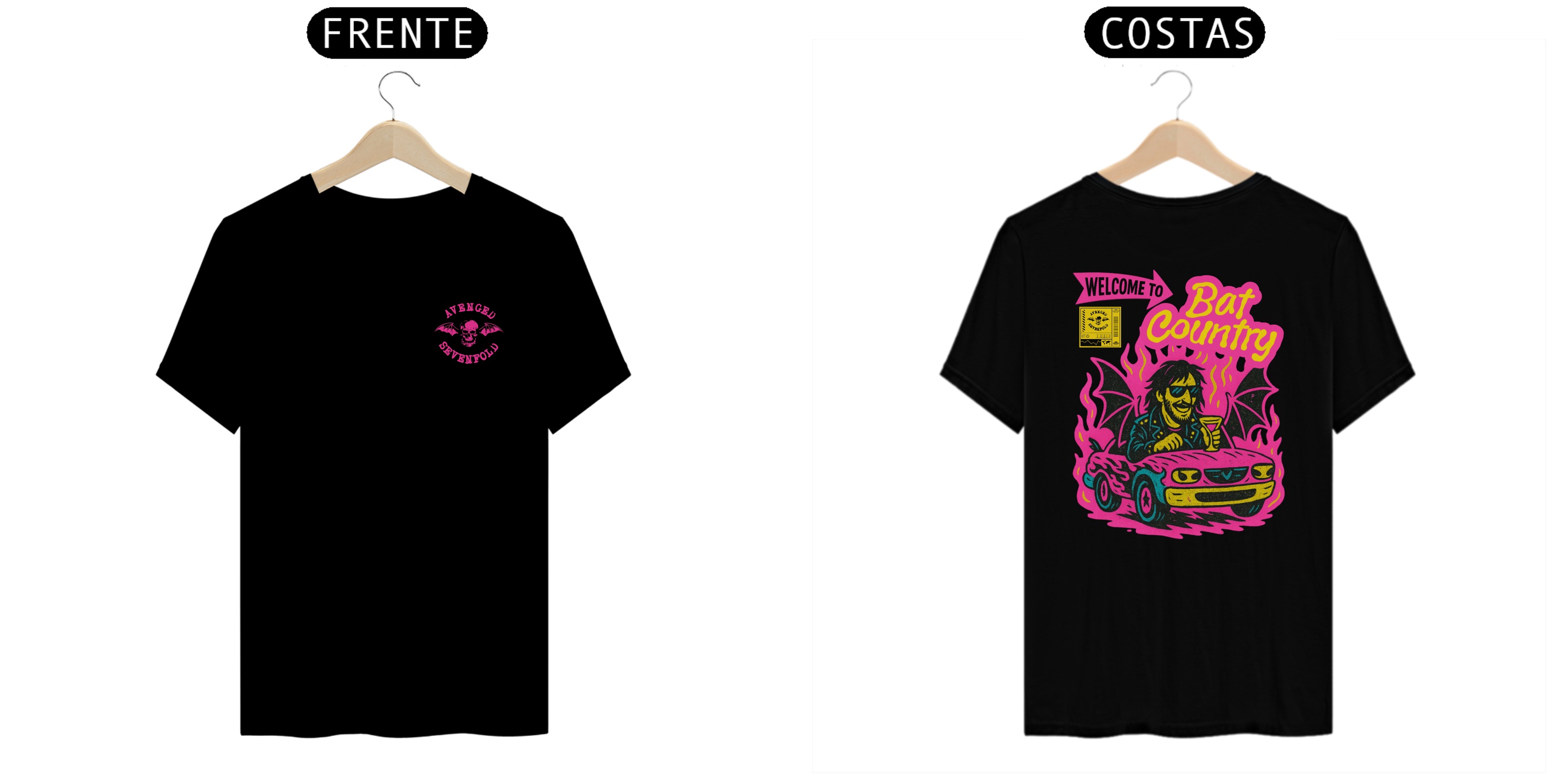 Camiseta Avenged Sevenfold Bat Country (Estampa Frente e Costas)