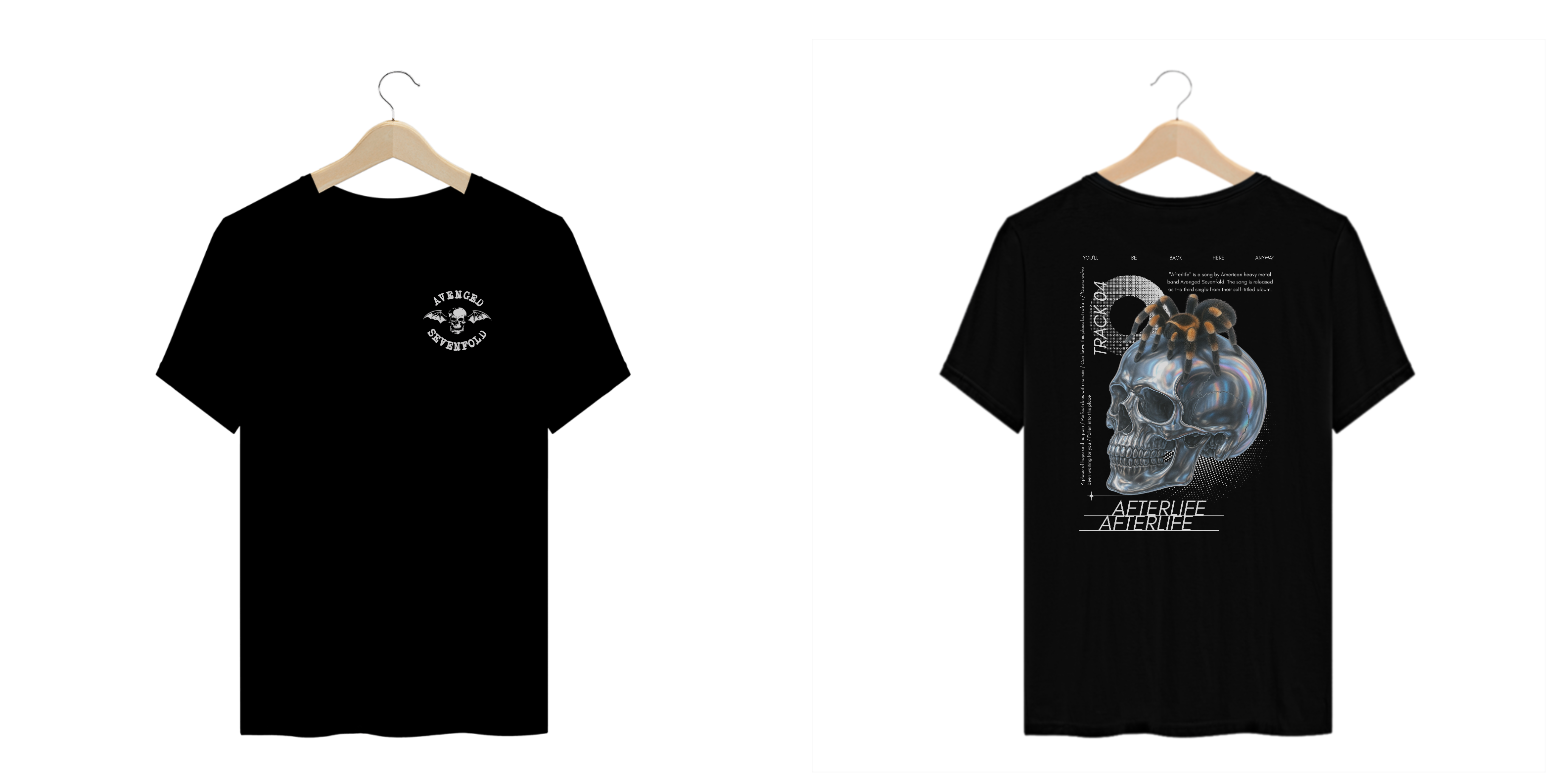 Camiseta Plus Size Avenged Sevenfold Afterlife (Estampa Frente e Costas)