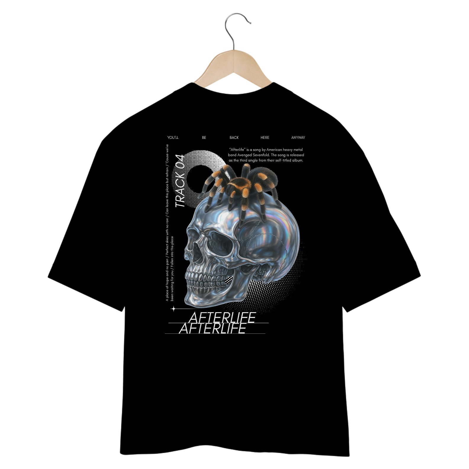 Camiseta Oversized Avenged Sevenfold Afterlife (Estampa nas Costas)