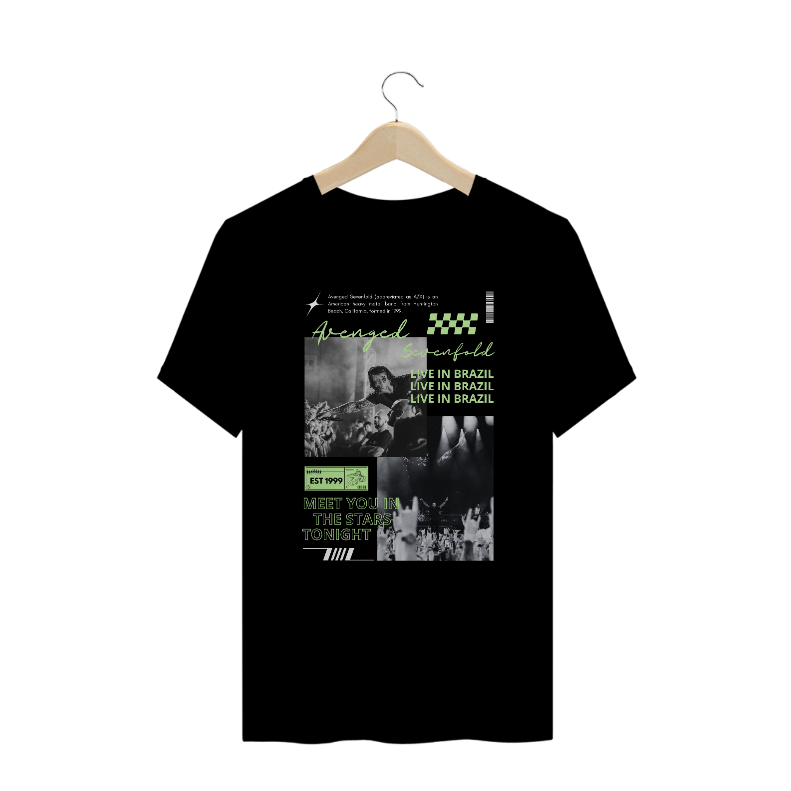 Camiseta Plus Size Avenged Sevenfold Live in Brazil